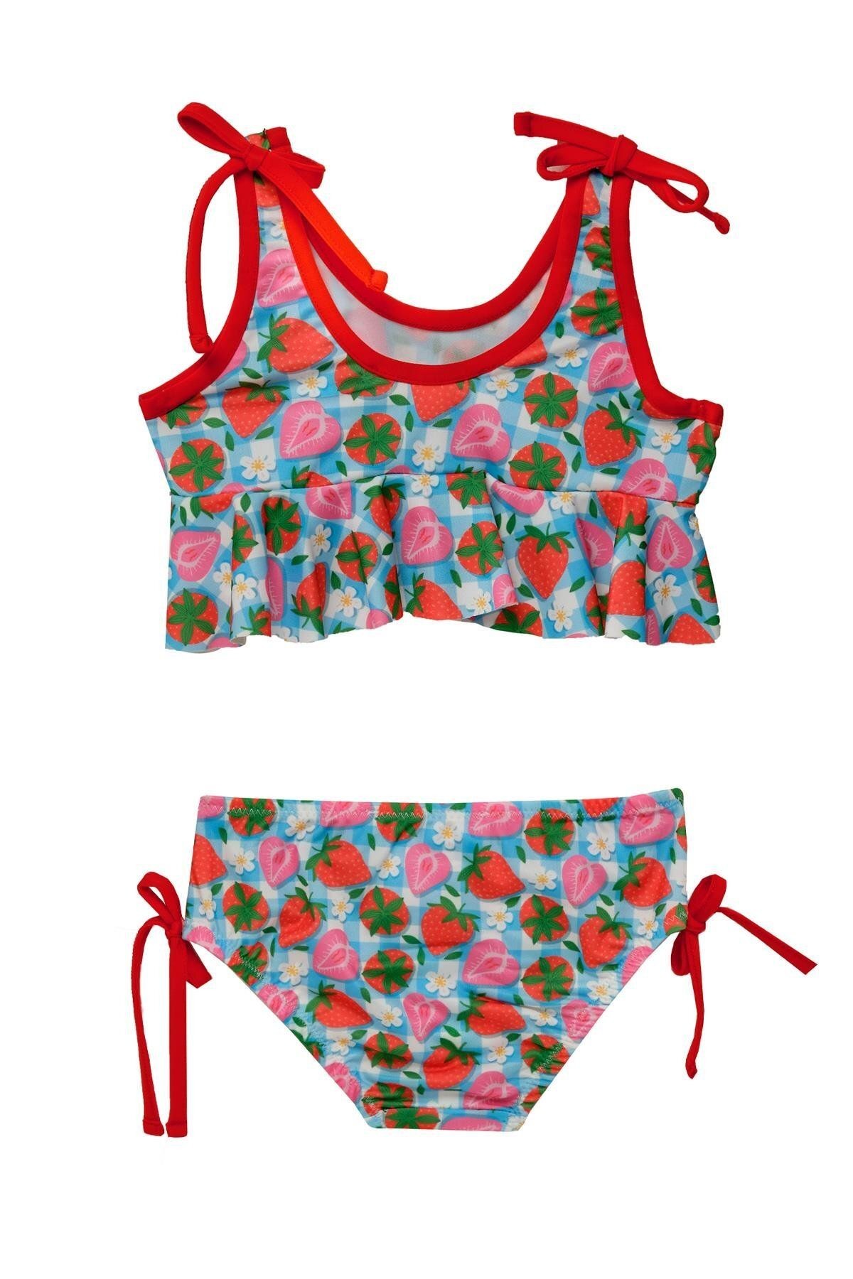 Manado Fırfır Detaylı Kız Bebek Bikini 5102