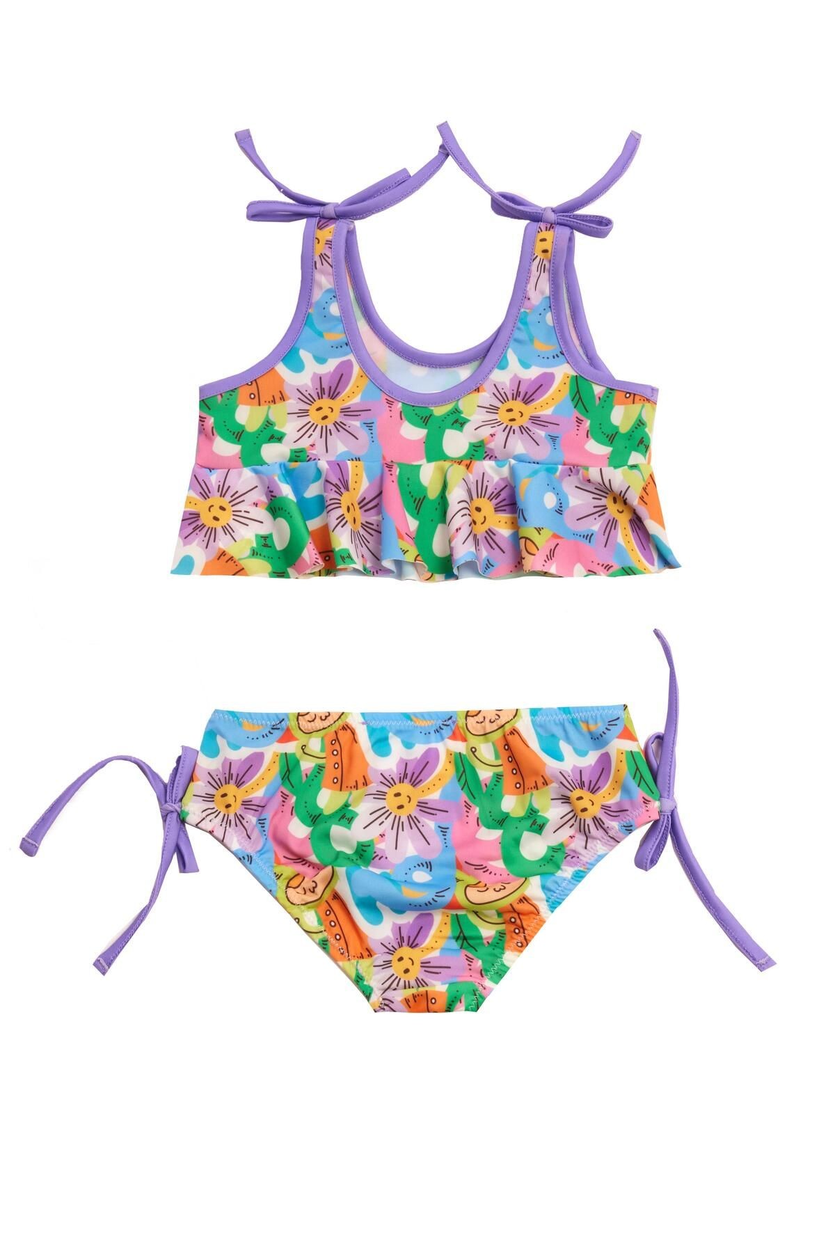 Midu Kız Bebek Fırfır Detay Bikini 5101