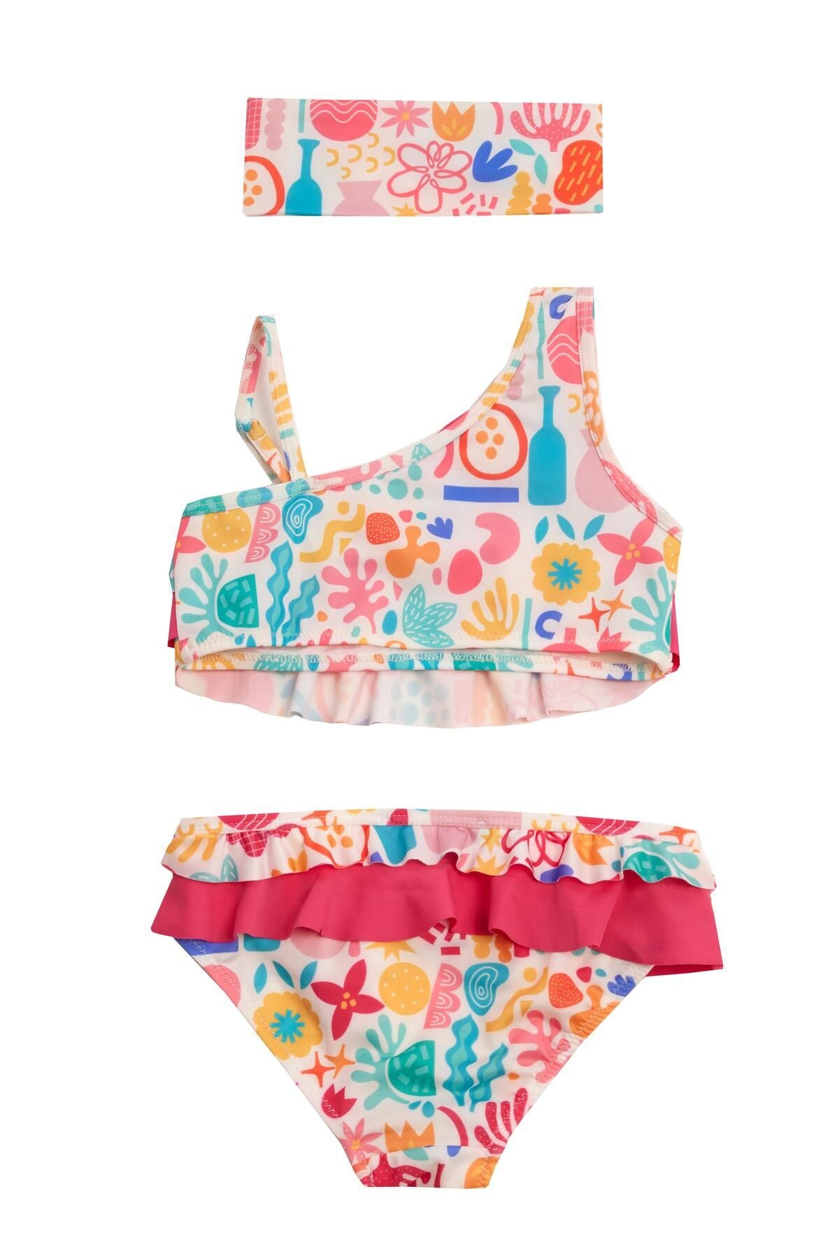Avesta Tek Omuz Kız Çocuk Bikini 5205