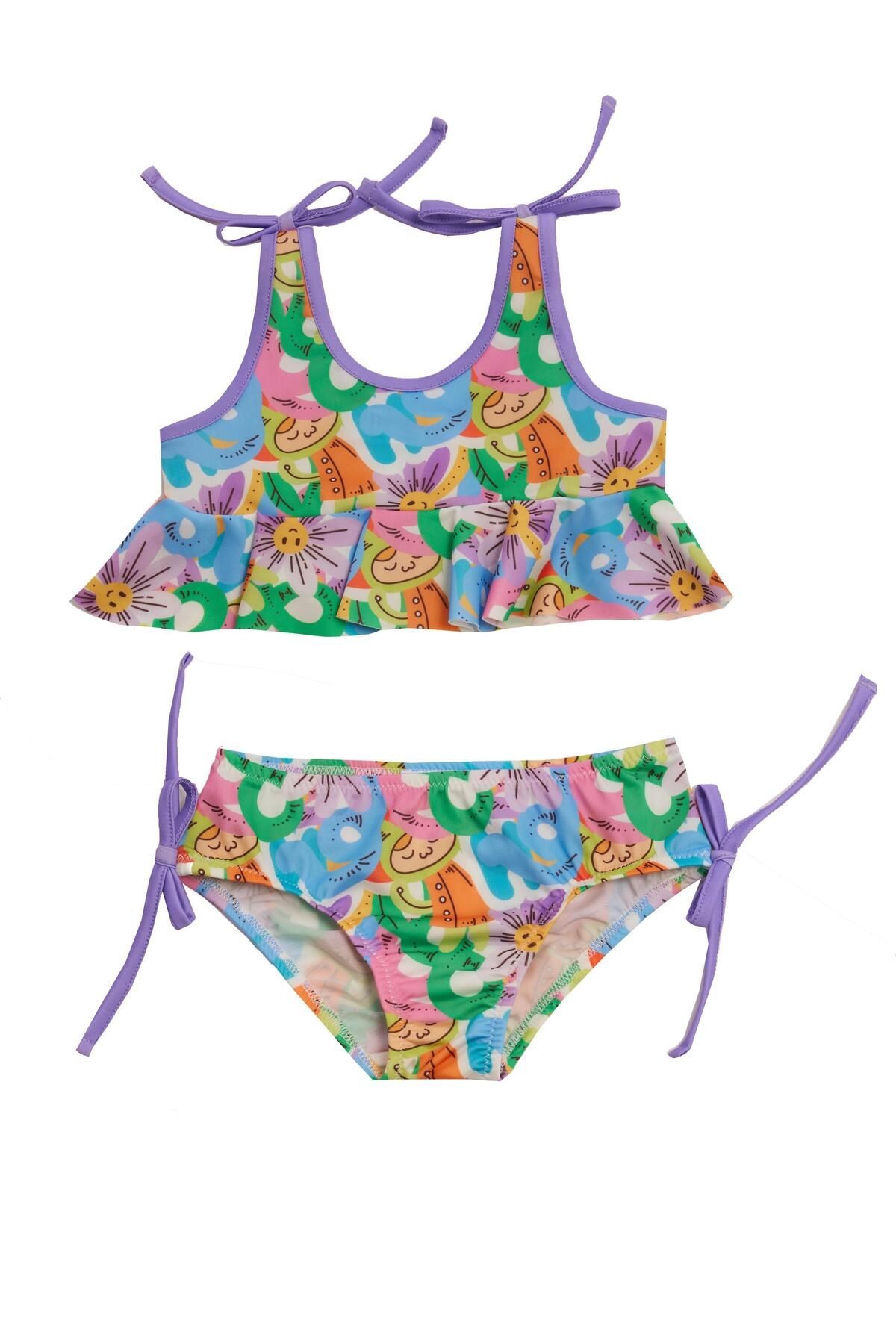 Midu Kız Bebek Fırfır Detay Bikini 5101