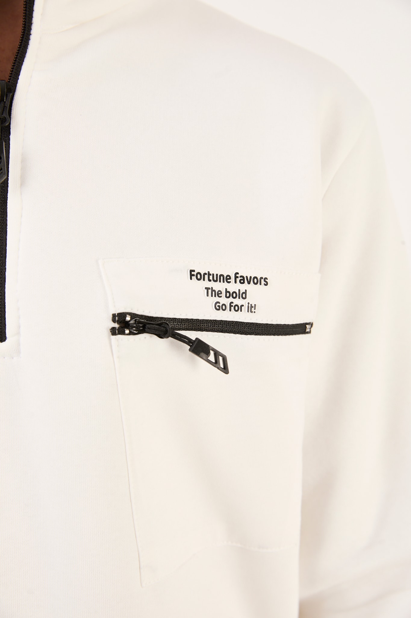 Regular/Normal Kesim Dik Yaka Fermuarlı Pamuklu Basic Erkek Sweatshirt -R2617