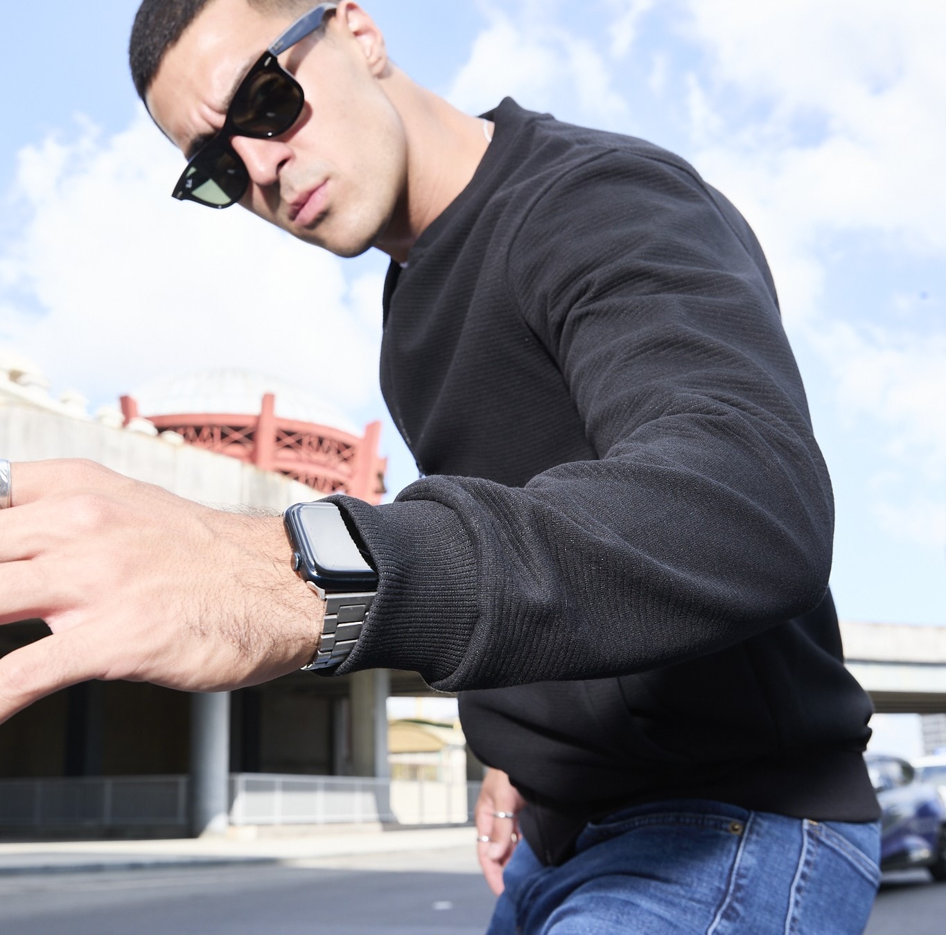 Slim Fit Yarım Balıkçı Yaka Tam Fermuarlı Düz Renk Erkek Sweatshirt - V001