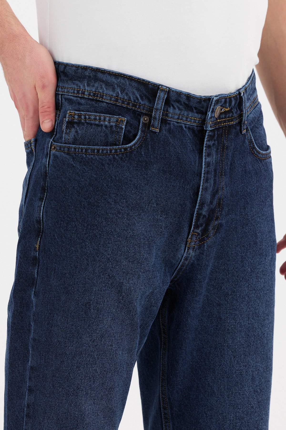 Koyu Mavi Renk Erkek Baggy Pantolon  B482-13