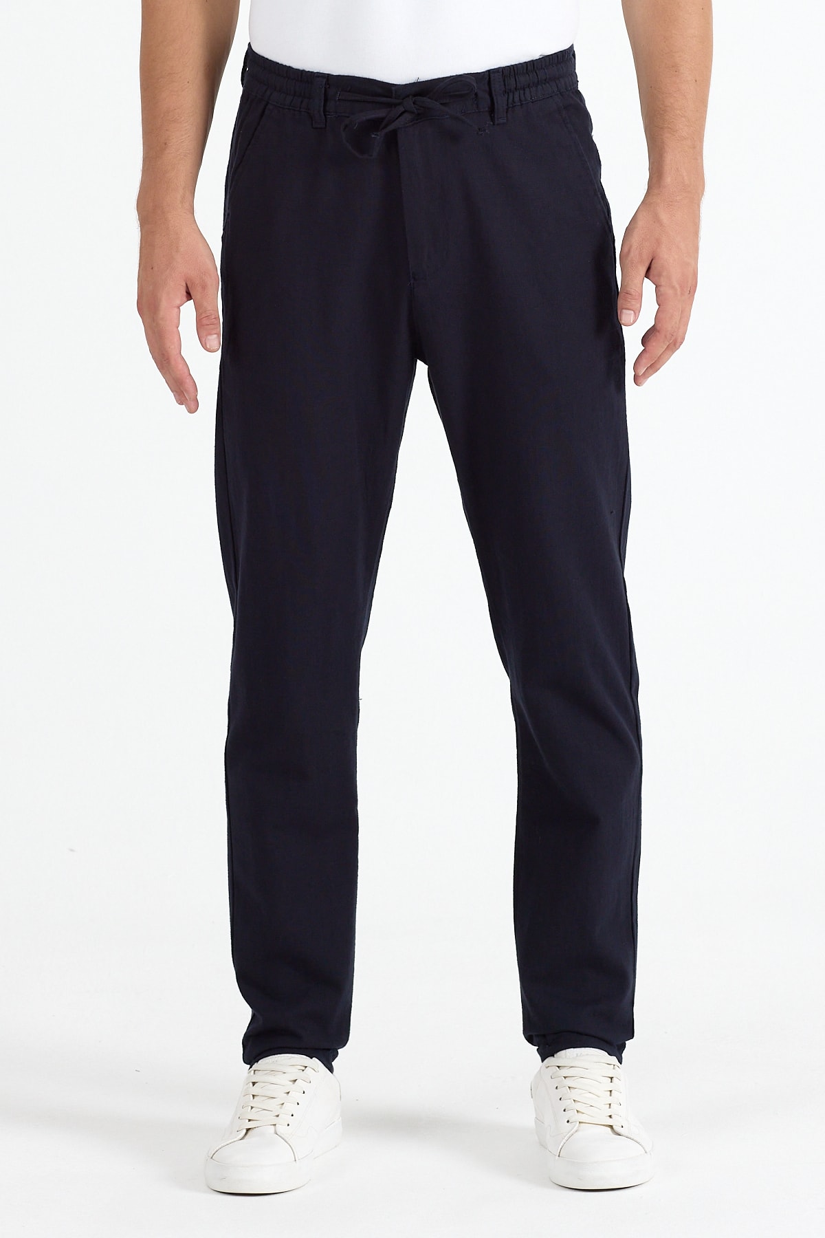 Erkek Keten Pantolon - Lacivert