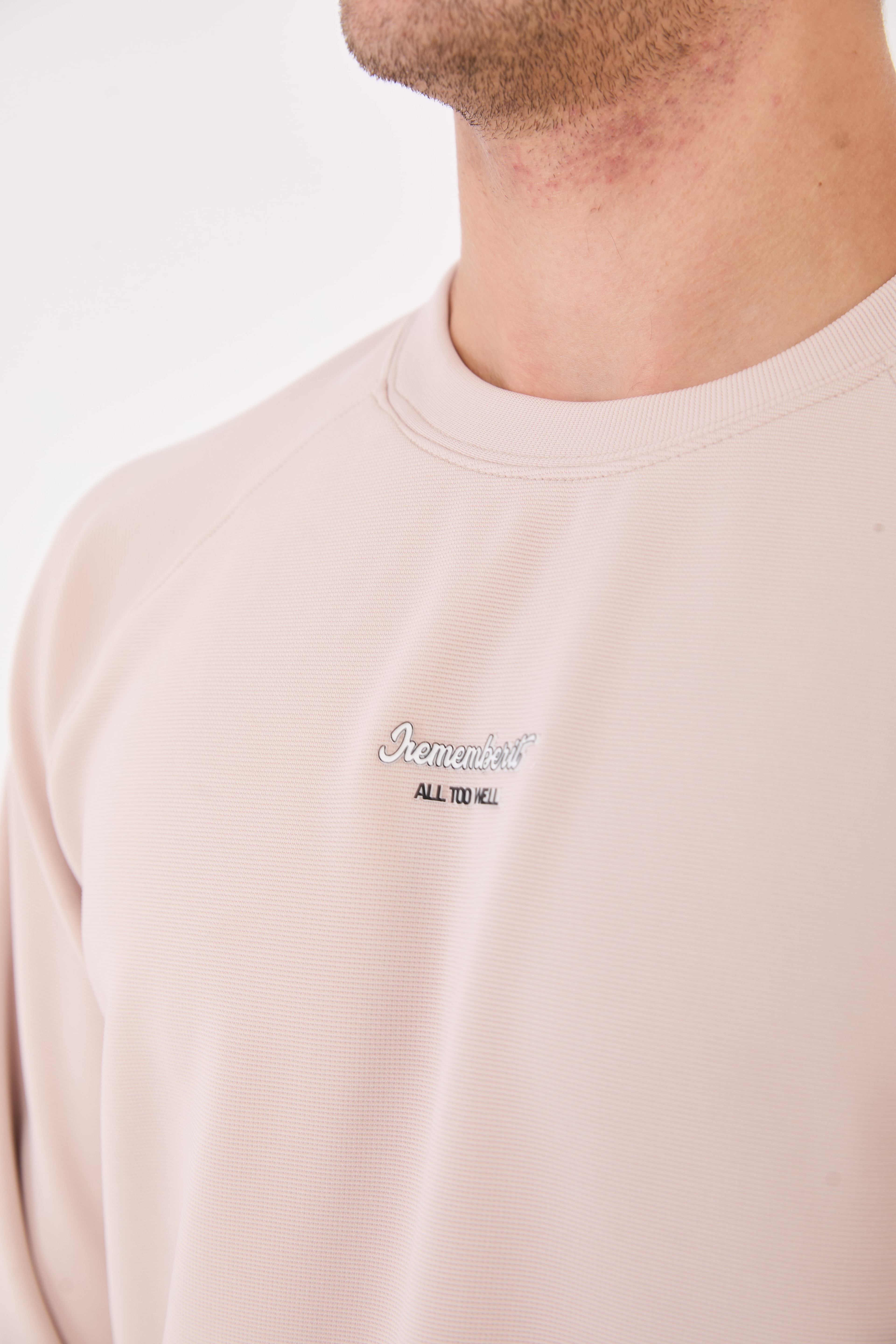 Rahat Kesim Dokulu Ottoman Kumaş Baskılı Erkek Sweatshirt -R2601