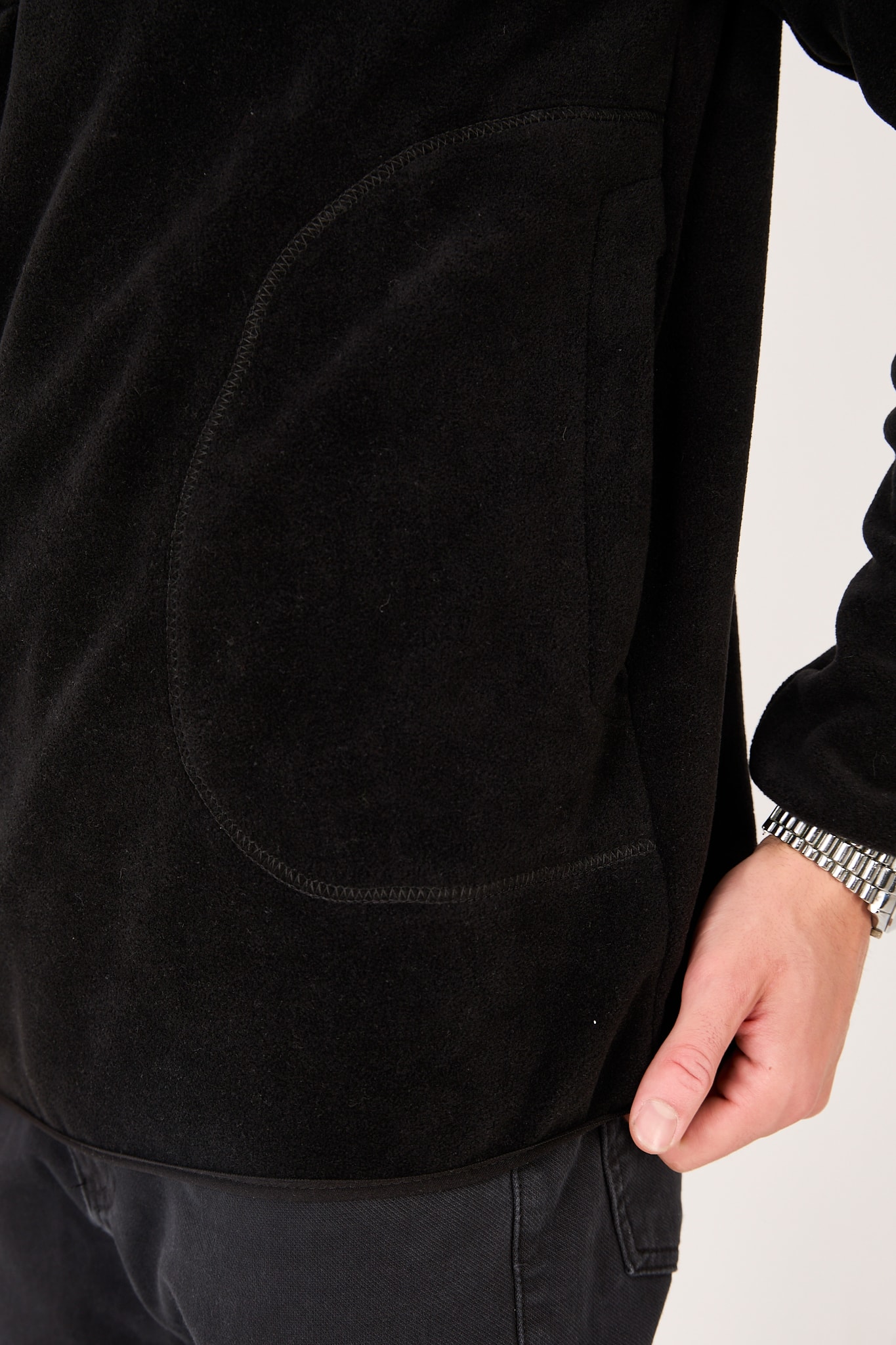 Regular/Normal Kesim Dik Yaka Fermuarlı Polar Erkek Sweatshirt - R2642