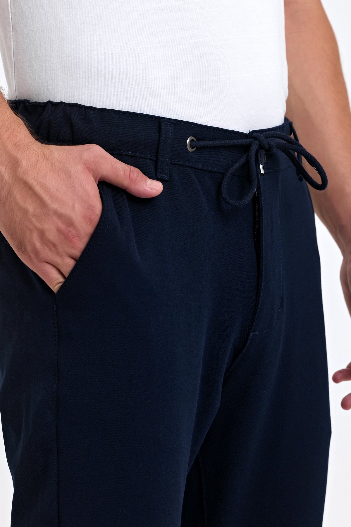 Mevsimlik Örme Kumaş Beli Lastikli Erkek Chino Pantolon
