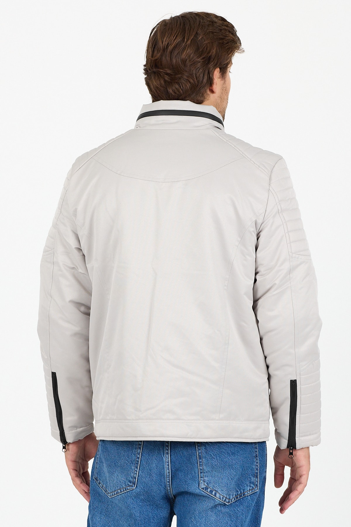 Dik Yaka İçi Peluş Erkek Mont - B8031