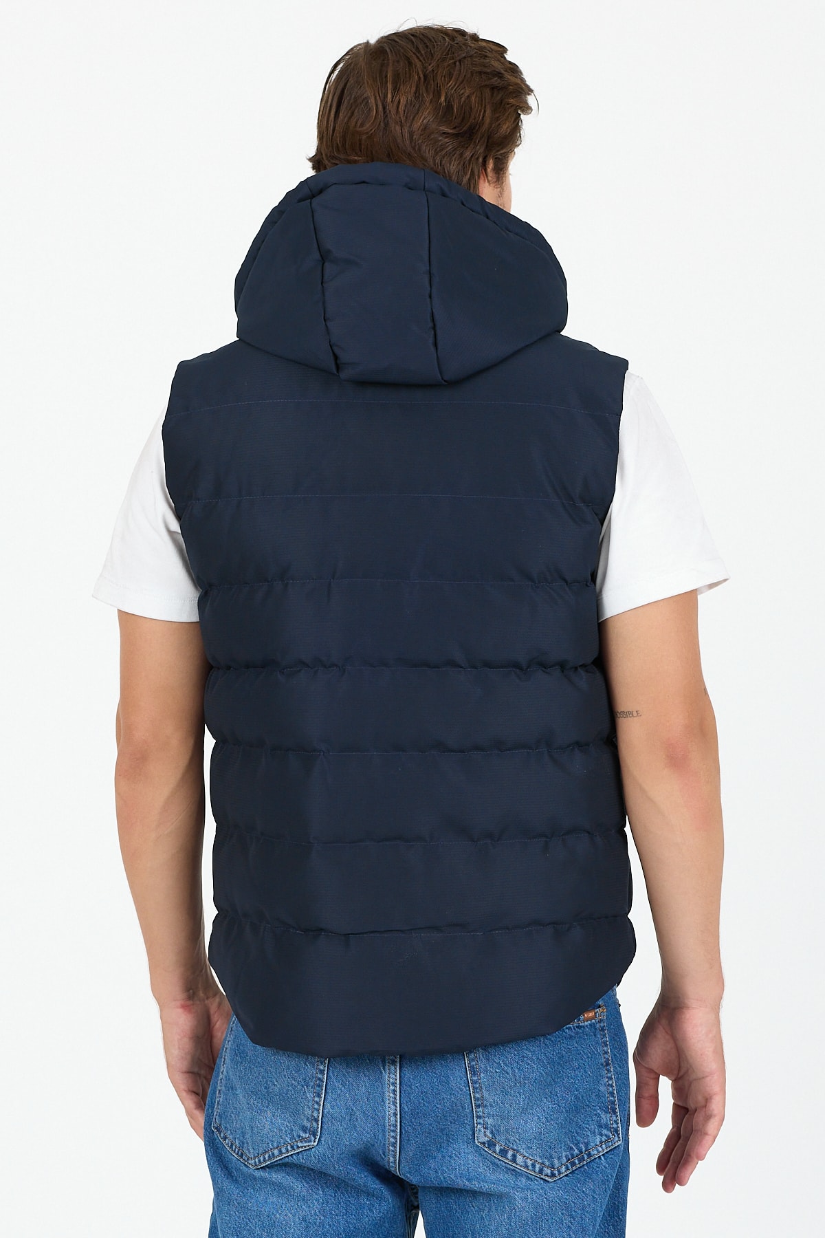 Çıkarılabilir Kapüşonlu Erkek Şişme Yelek Regular Fit / Normal Kesim - B8165