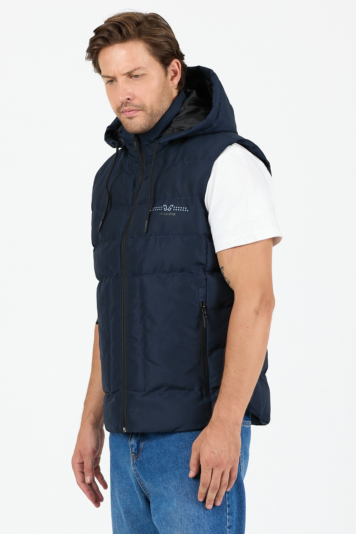 Çıkarılabilir Kapüşonlu Erkek Şişme Yelek Regular Fit / Normal Kesim - B8165