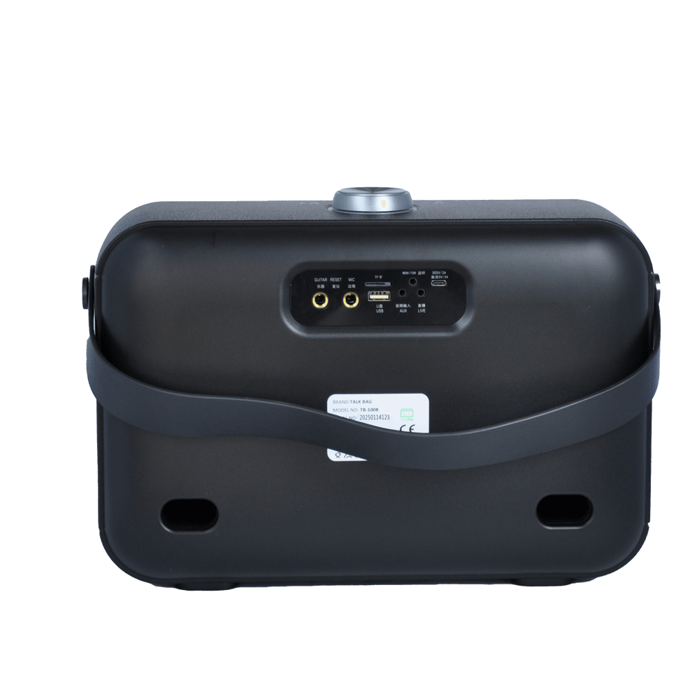 TALKBAG TB-100 Taşınabilir Bluetooth Hoparlör | 120W Güç – Kablosuz Mikrofon – 6 Saat Batarya