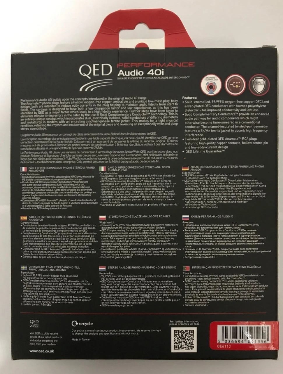 QED PERFORMANCE QE-6113 1M RCA