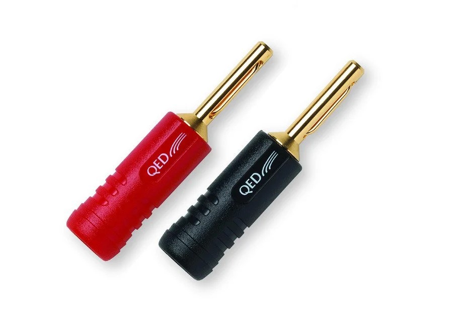 QED QE-1870 SCREWLOC BANANA PLUG (1 KIRMIZI + 1 SİYAH)