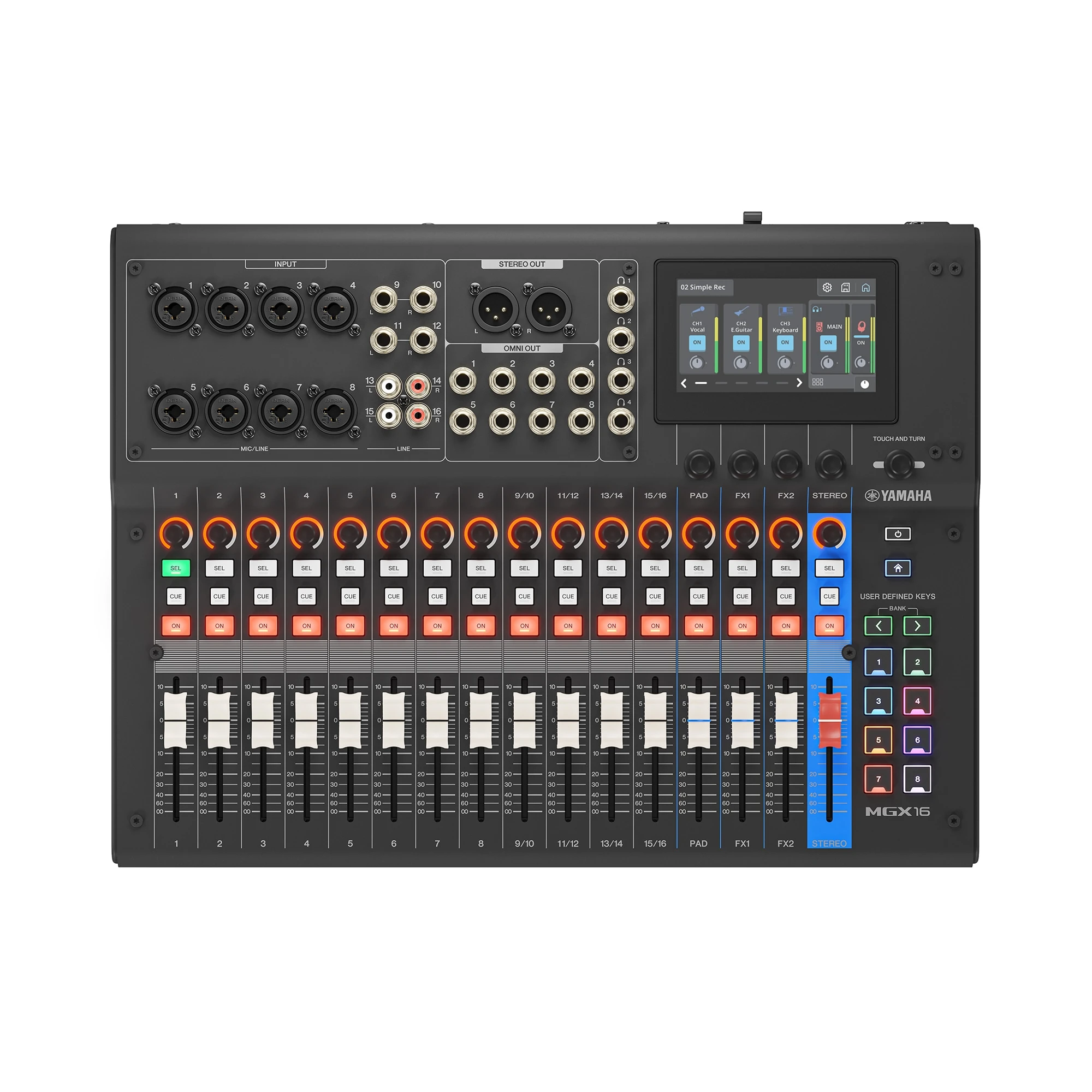 Yamaha MGX16 Dijital Mikser | 32-bit 96kHz Profesyonel Mixer