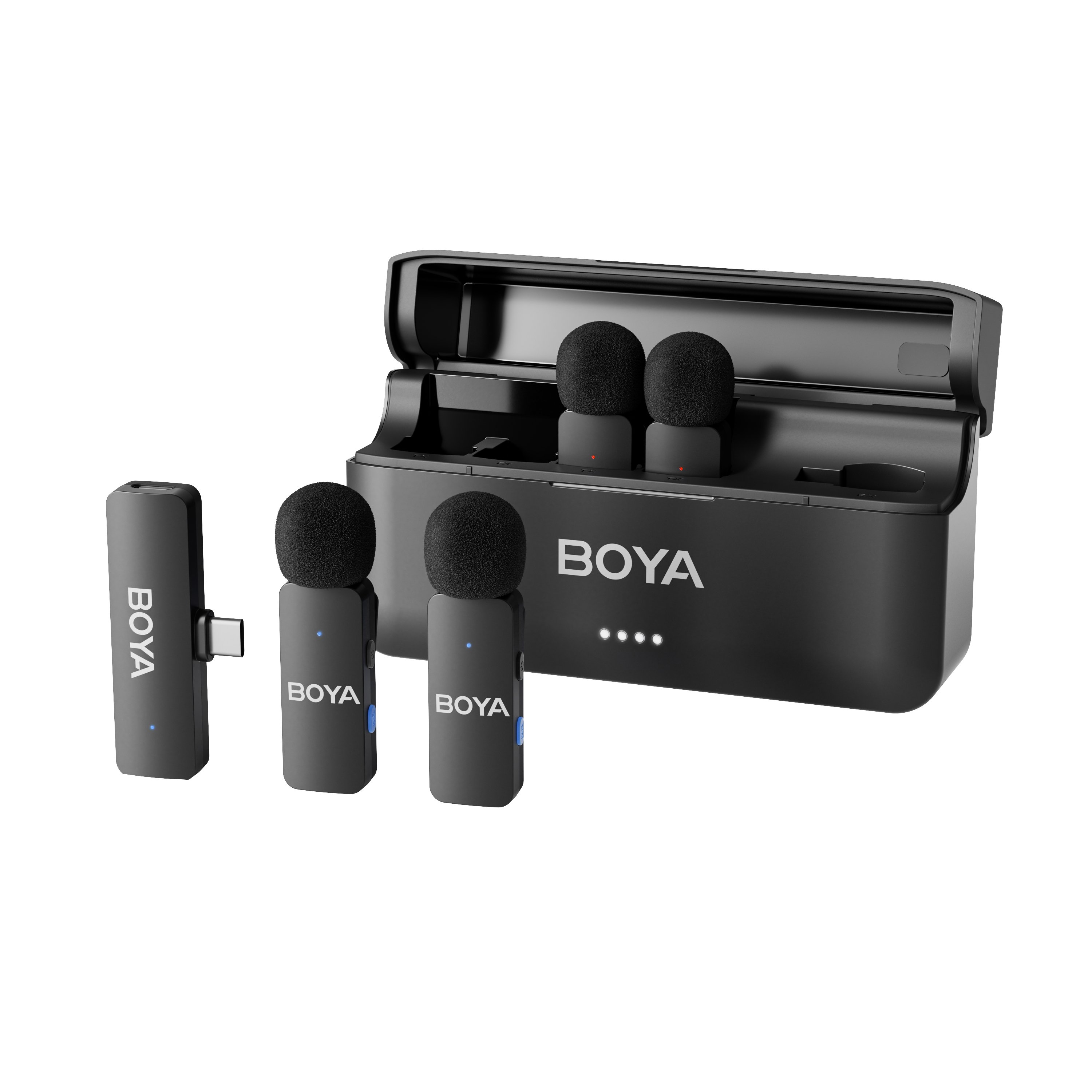 BOYA BY-V4U 4'LÜ KABLOSUZ YAKA MİKROFONU (TYPE C)