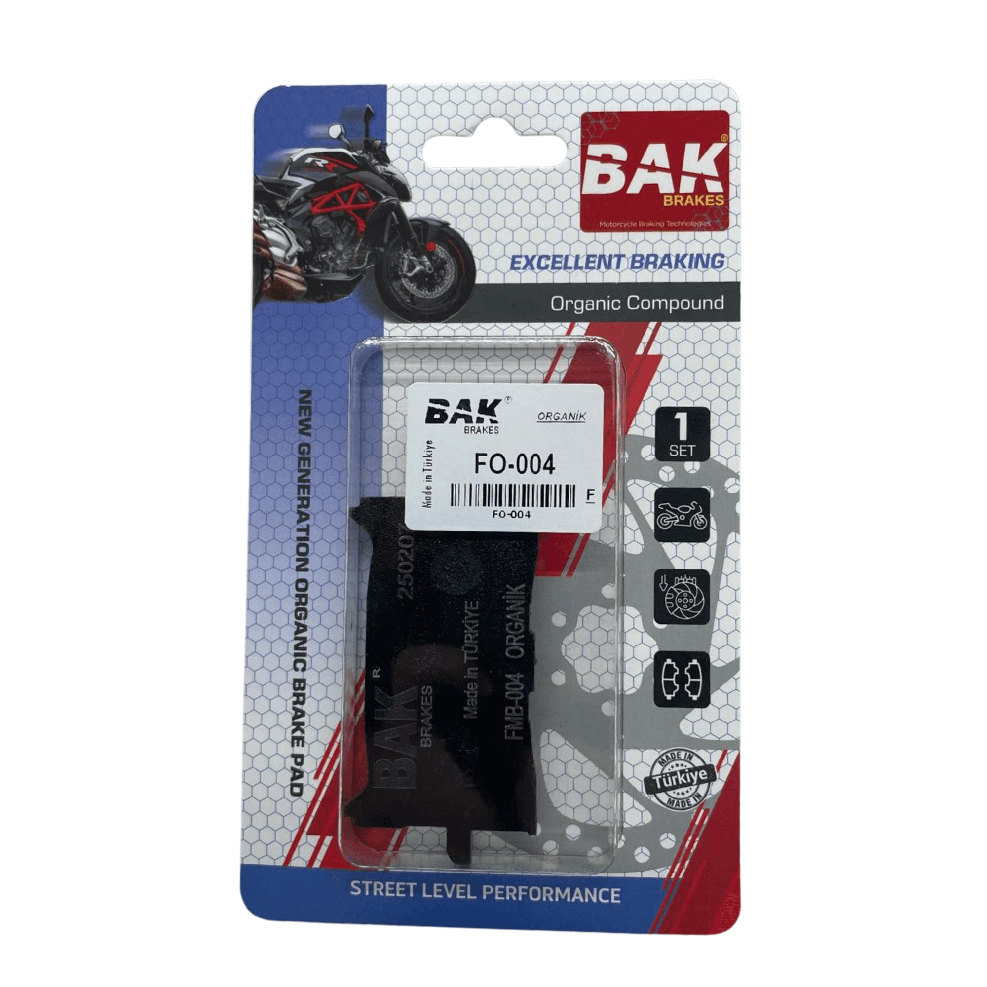 BAK BRAKES FO-004  Organik Fren Balata Seti.