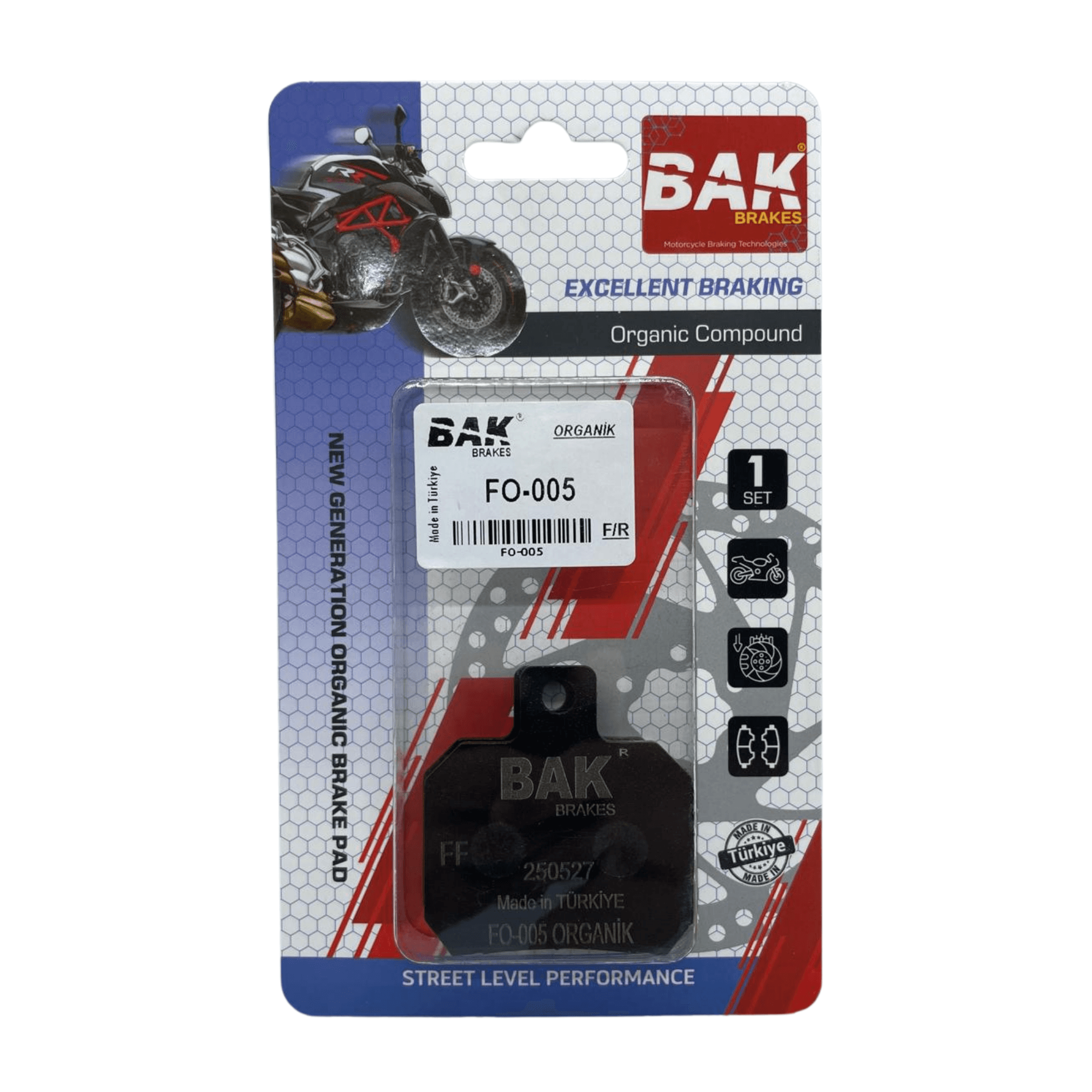 BAK BRAKES  FO-005  Organik Fren Balata Seti.  