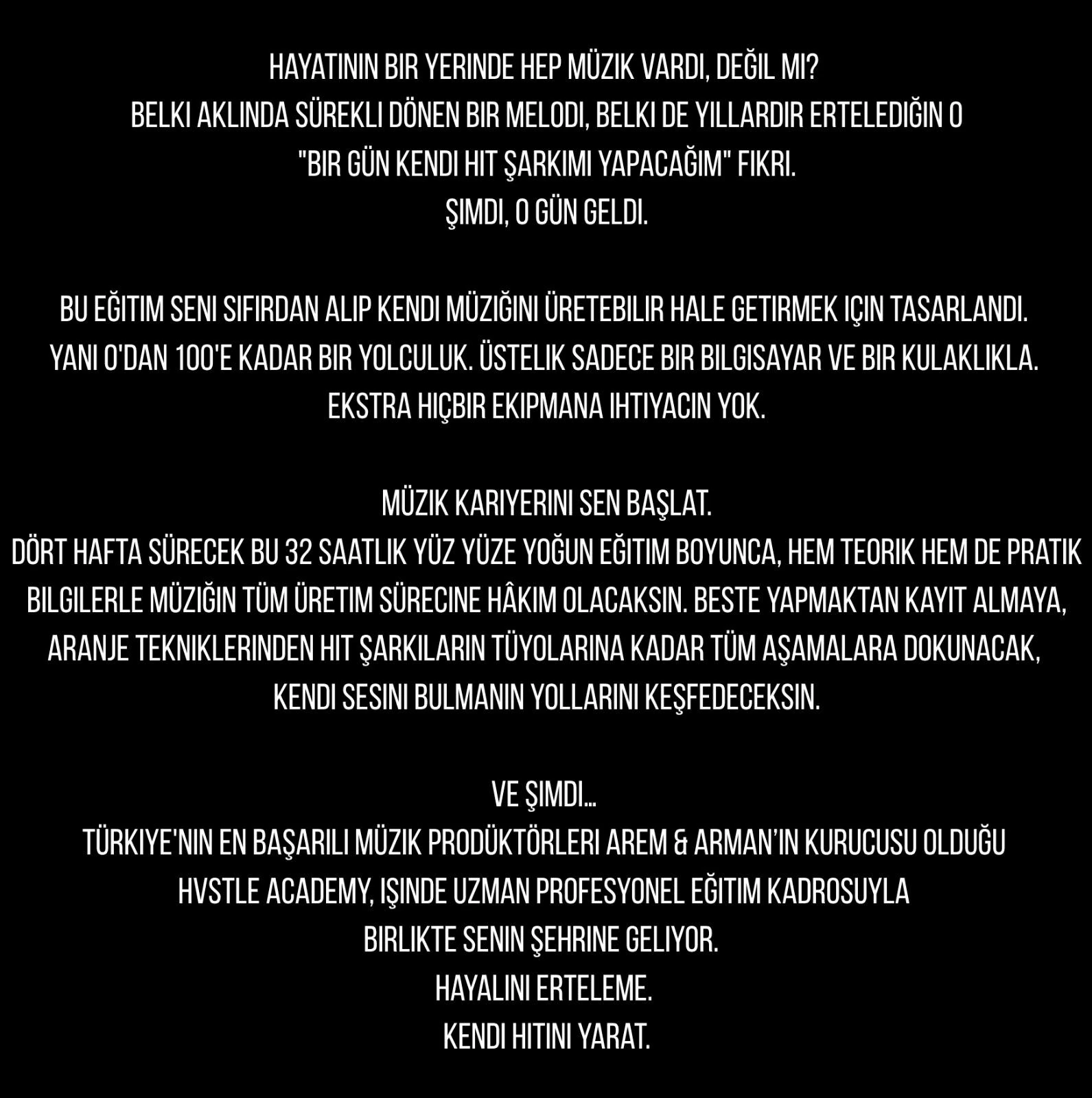 Antalya - Müzik Prodüksiyonu ve Ses Tasarımı Eğitimi