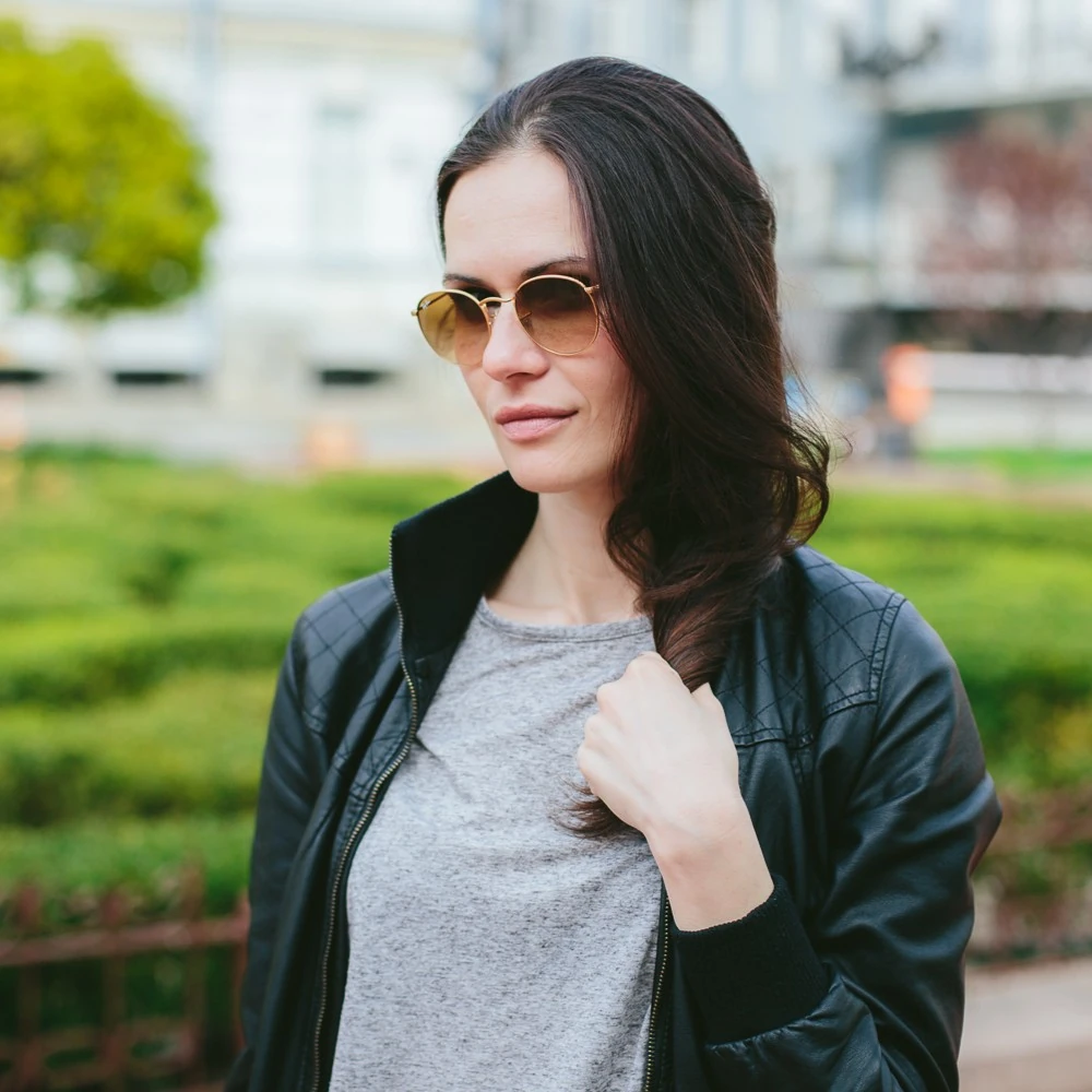 Round Metal Kahverengi