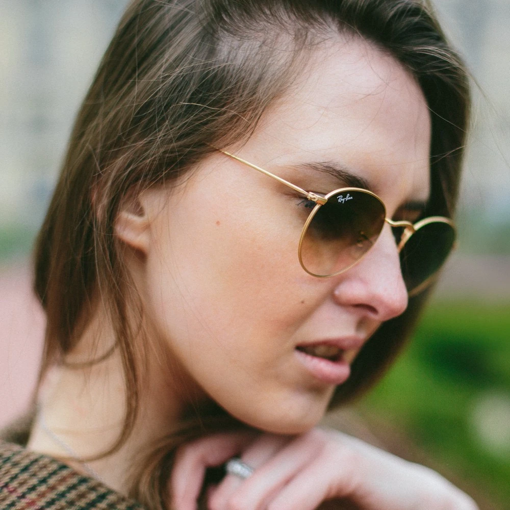 Round Metal Kahverengi