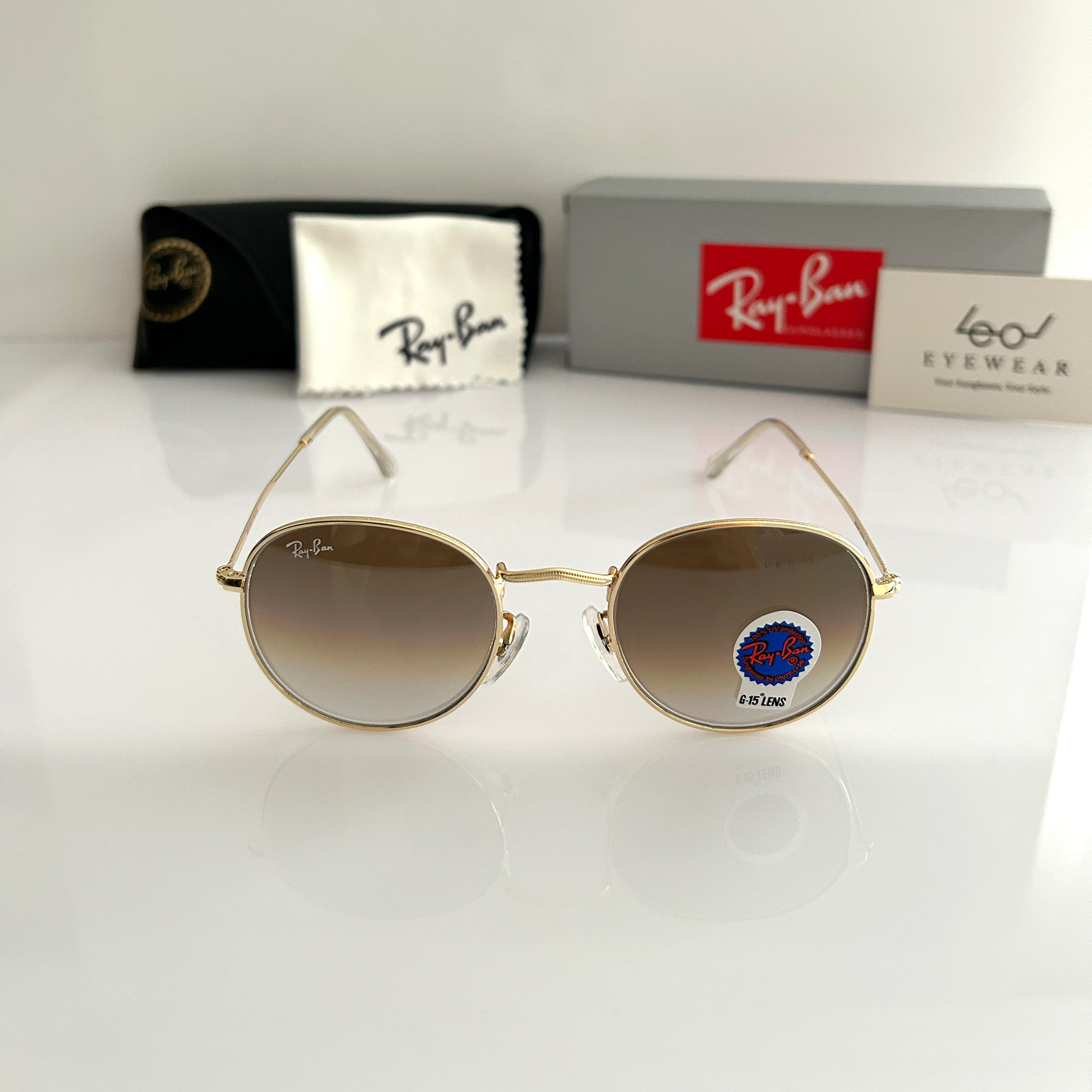 Round Metal Kahverengi