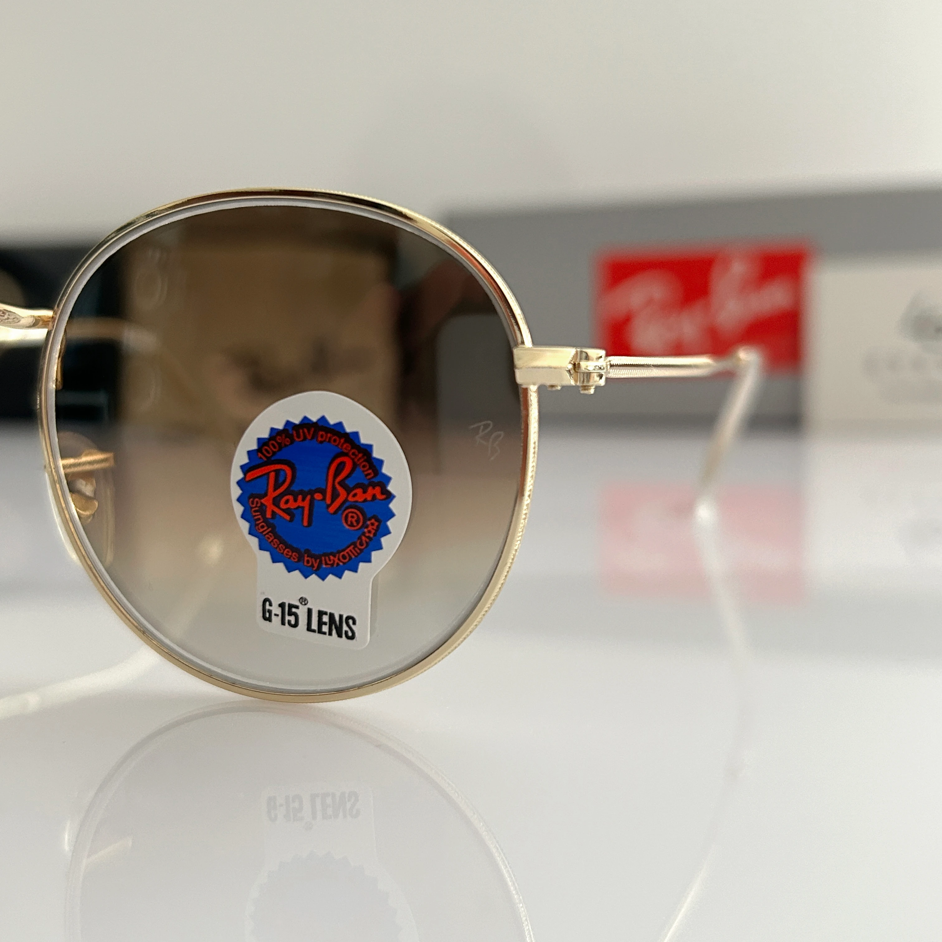 Round Metal Kahverengi