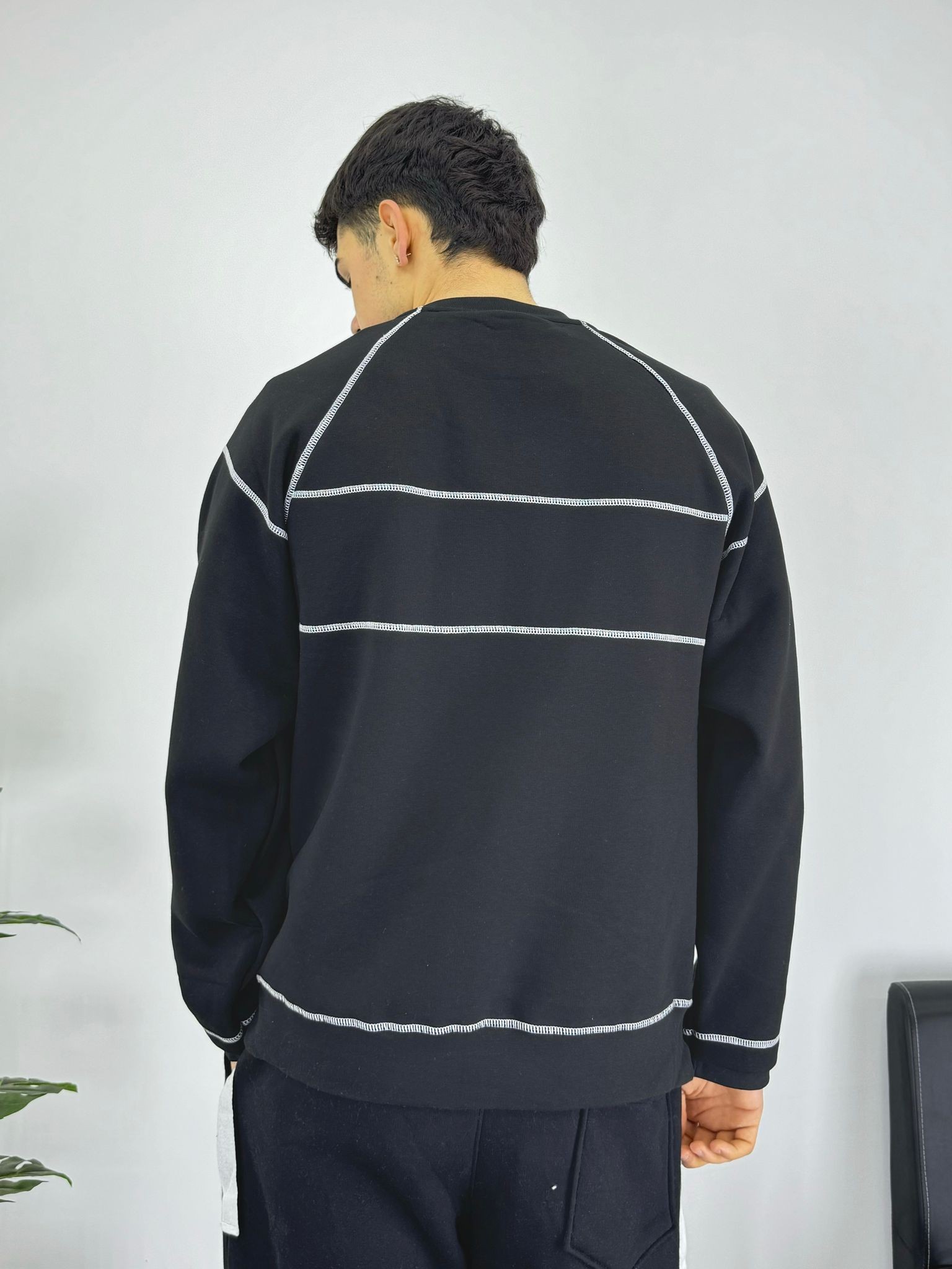 Dikiş Detaylı Oversize Sweatshirt 6523