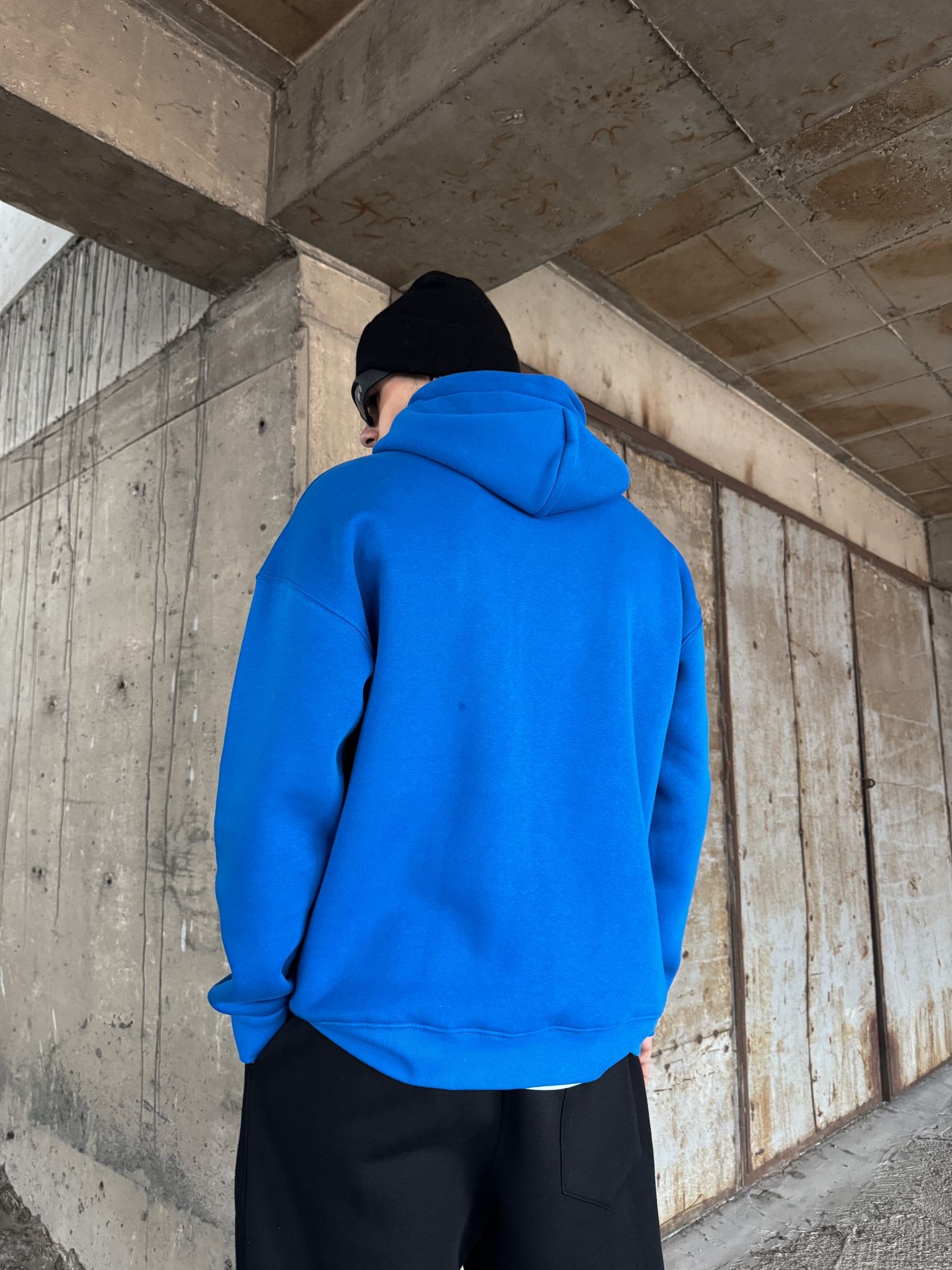 Basic Oversize Zip Hoodie 4044