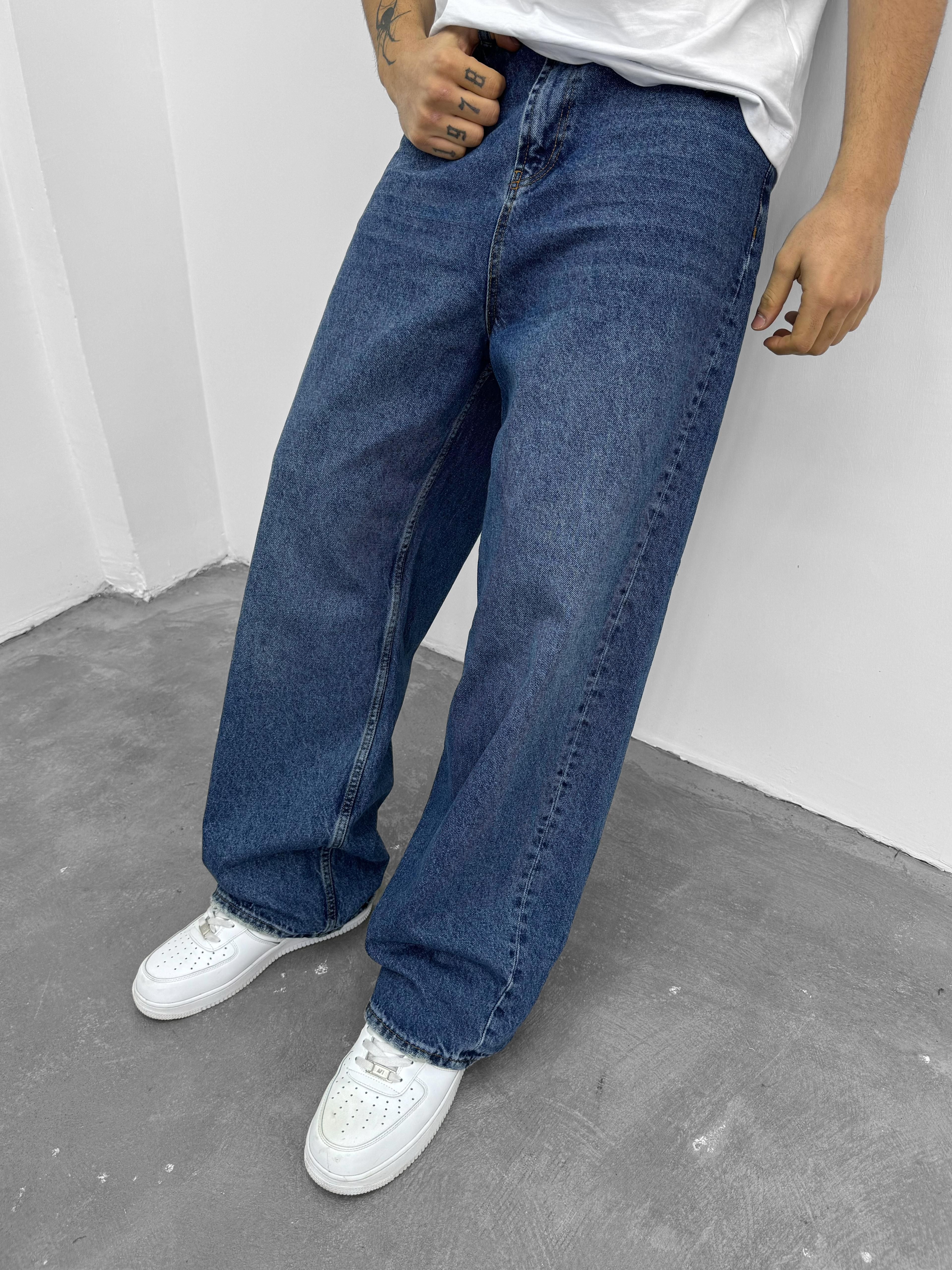 Lacivert Super Baggy Jean 8871