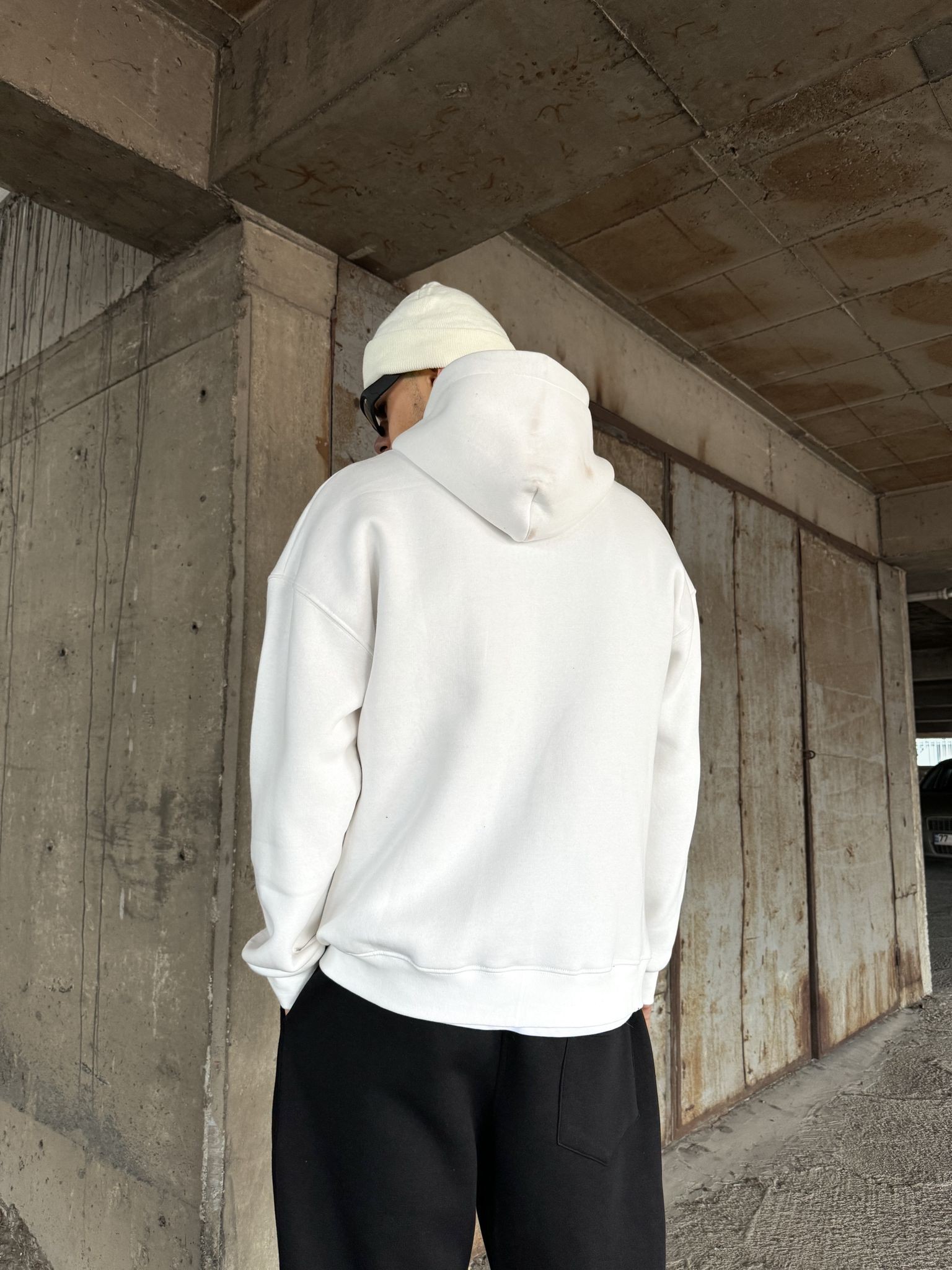 Oversize Basic Zip Hoodie 4037