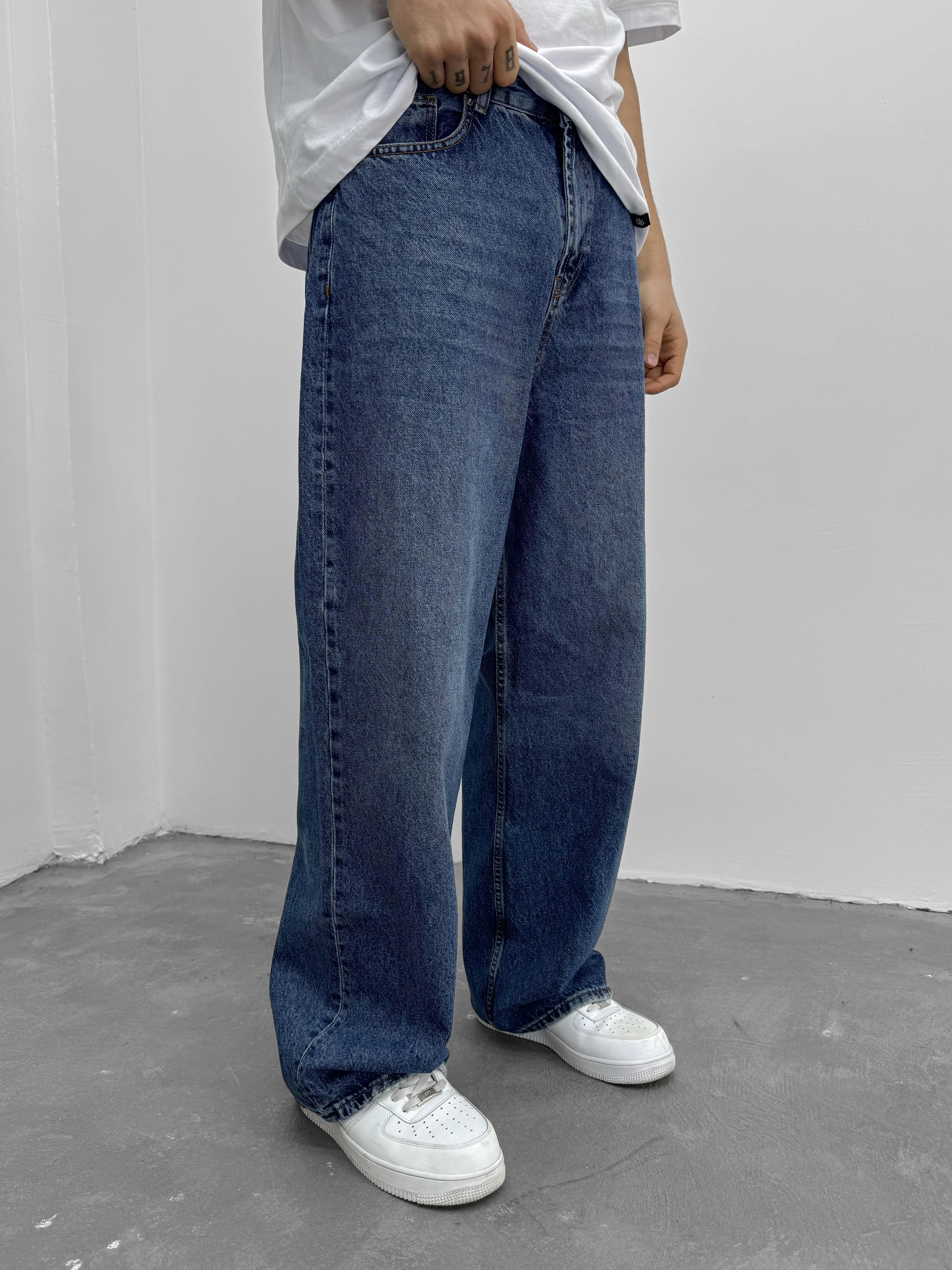 Lacivert Super Baggy Jean 8871