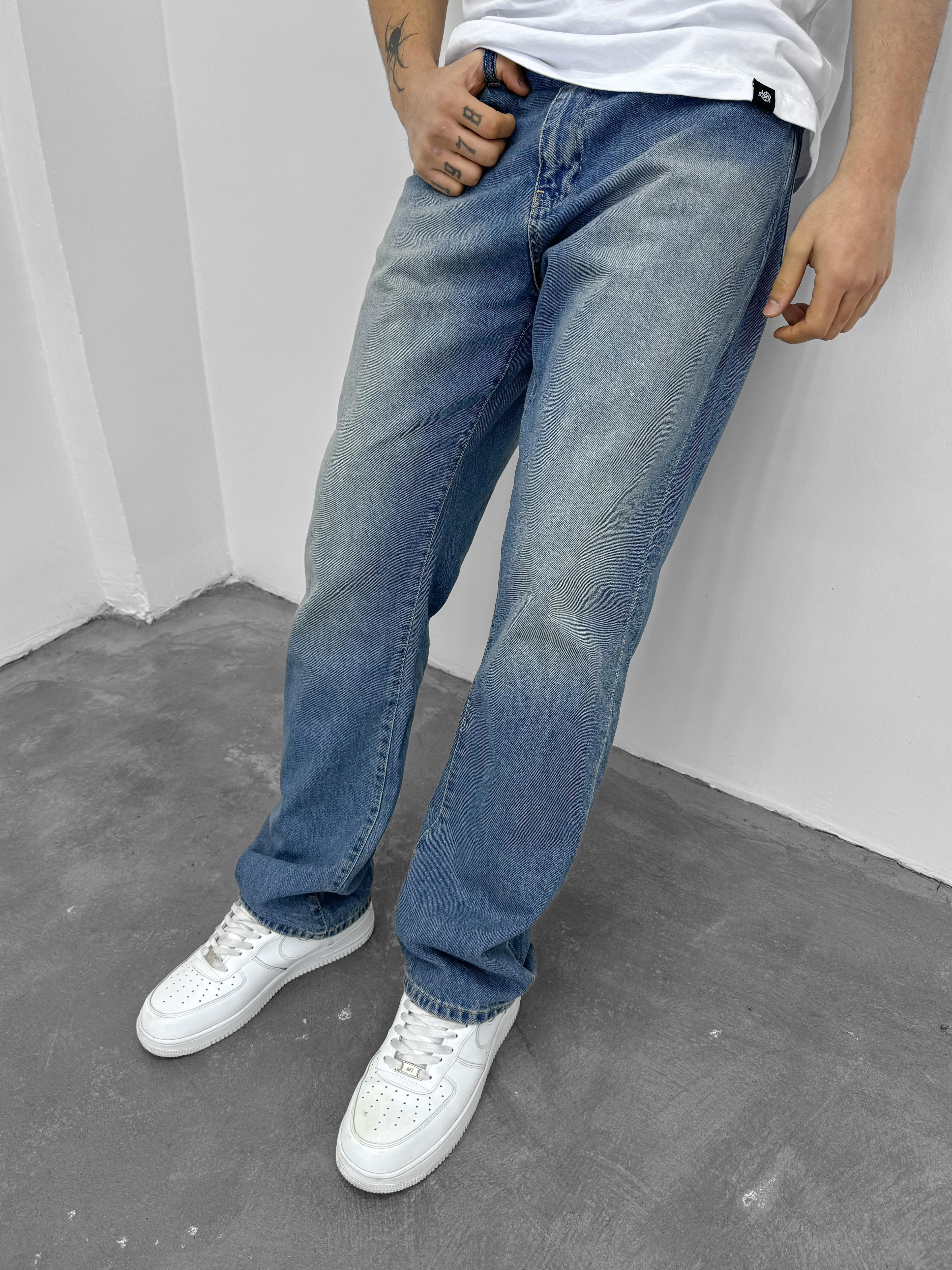 Eskitme Detaylı Baggy Jean 8301