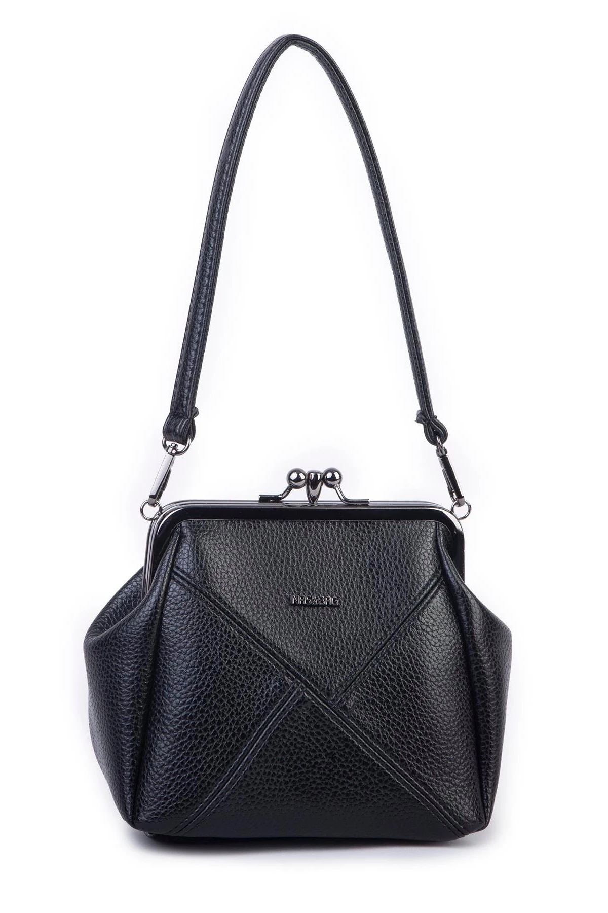 Nas Bag Mini Vintage Burslu Klipsli Kadın Omuz ve Çapraz Çanta