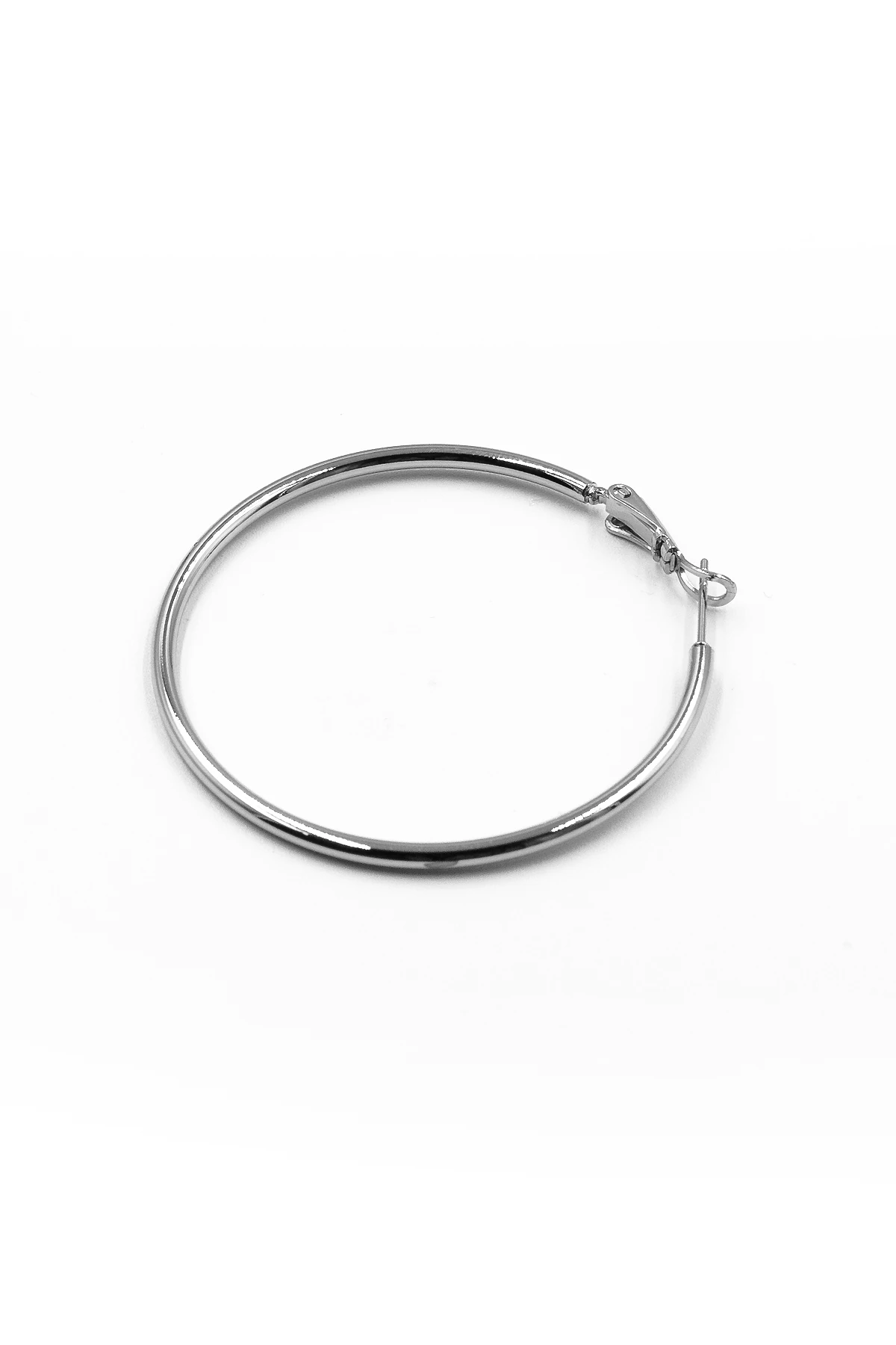 Zarif 4cm Gümüş Xuping Halka Küpe | Anti Alerjik ve Parlak Tasarım