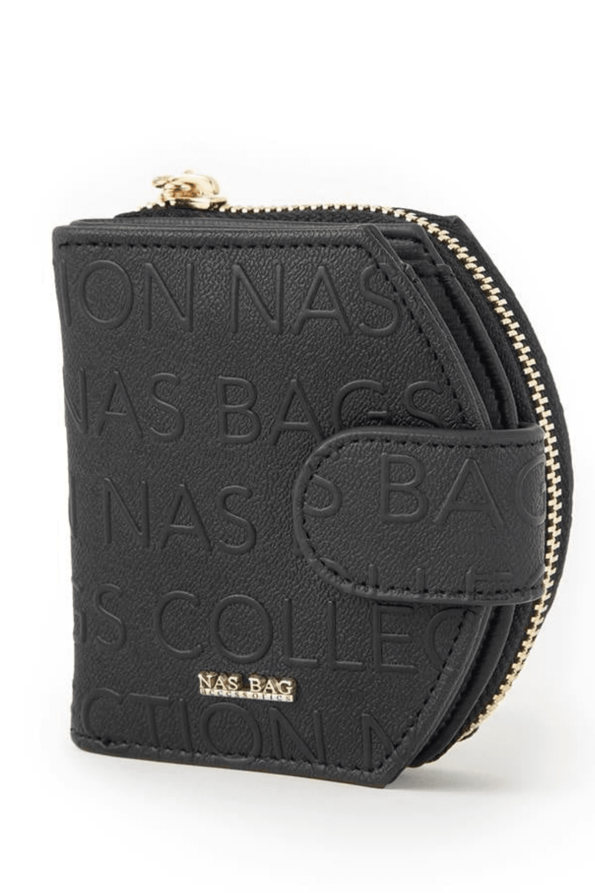 Nas Bag Kadın Çok Fonksiyonlu Cüzdan - Siyah Gofraj