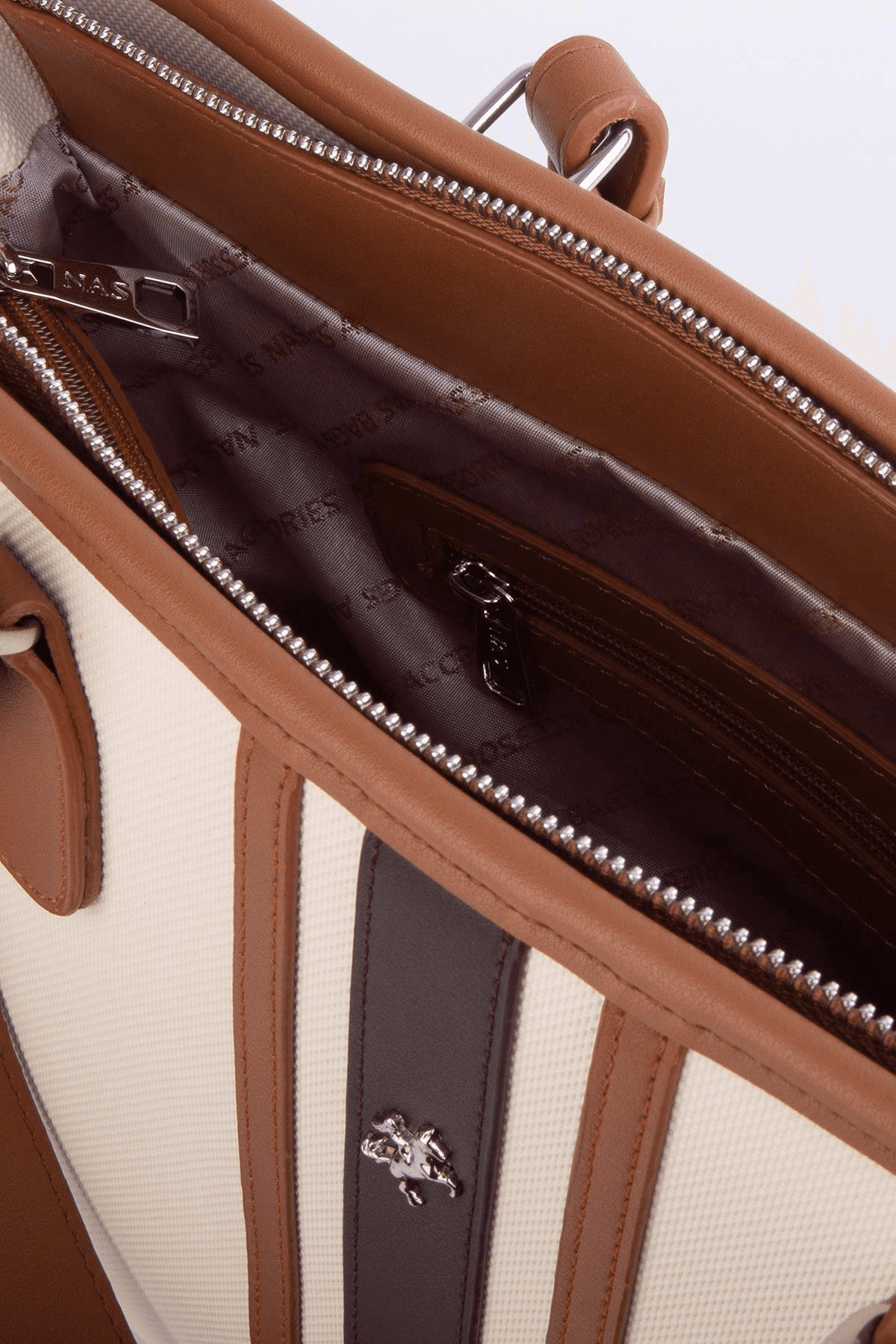 Nas Bag Kadın Omuz Çantası Spor Şık Ayarlanabilir Omuz Askılı Lcst - Krem Taba Kahve