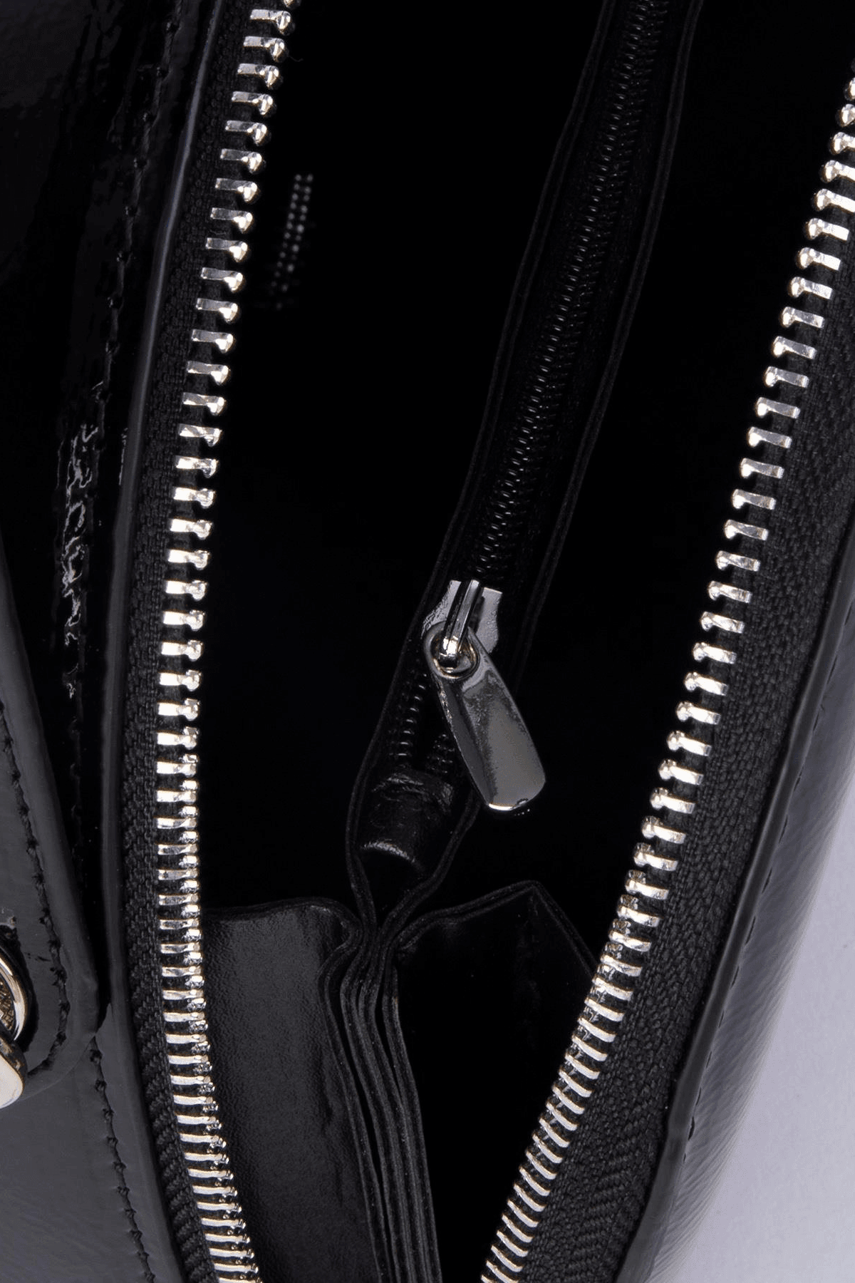 Nas Bag Mini Kadın El ve Çapraz Çanta - Siyah Krşk Rugan