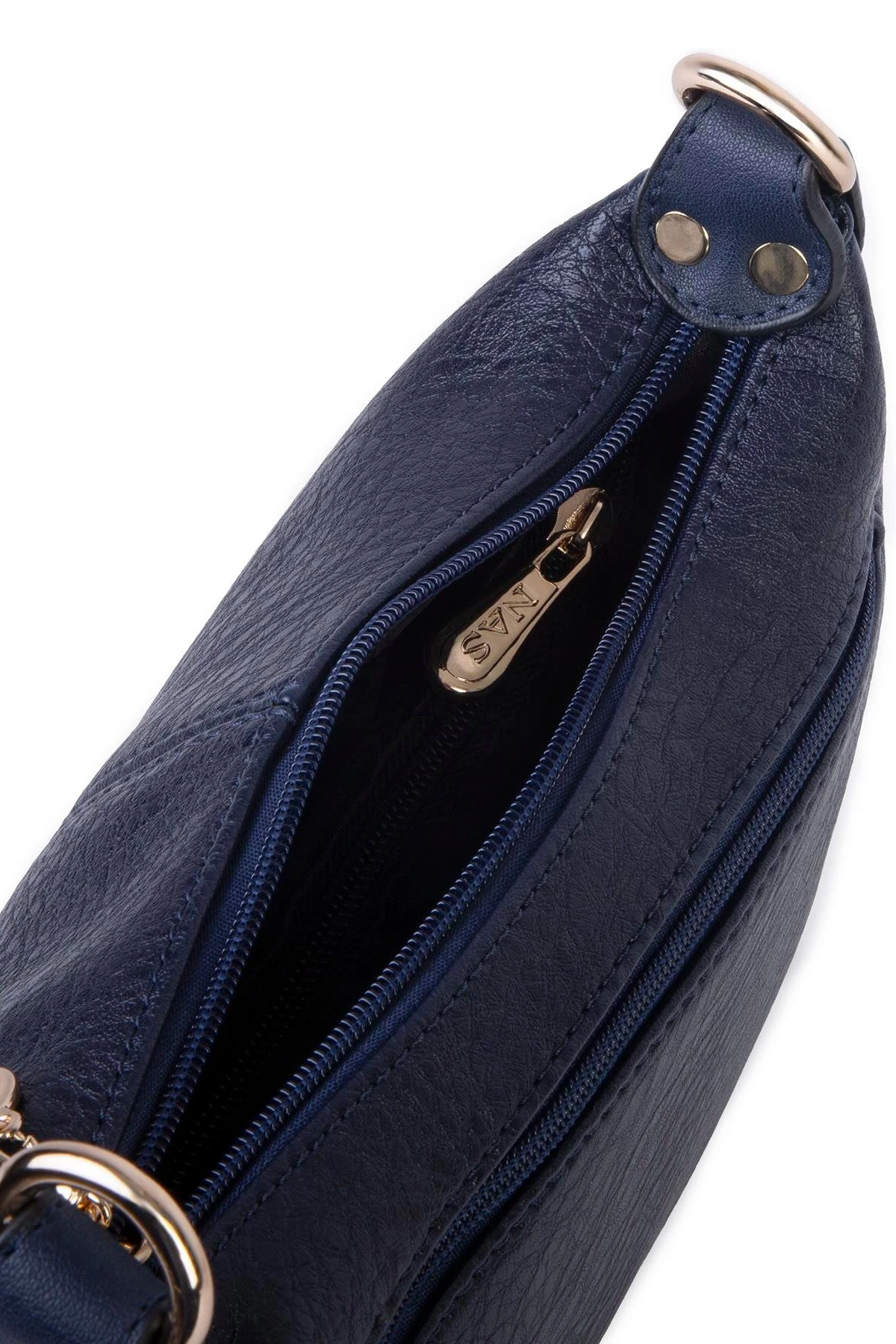 Nas Bag Kadın Mini Omuz ve Çapraz Çanta Örgülü Askılı - Lacivert Victoria