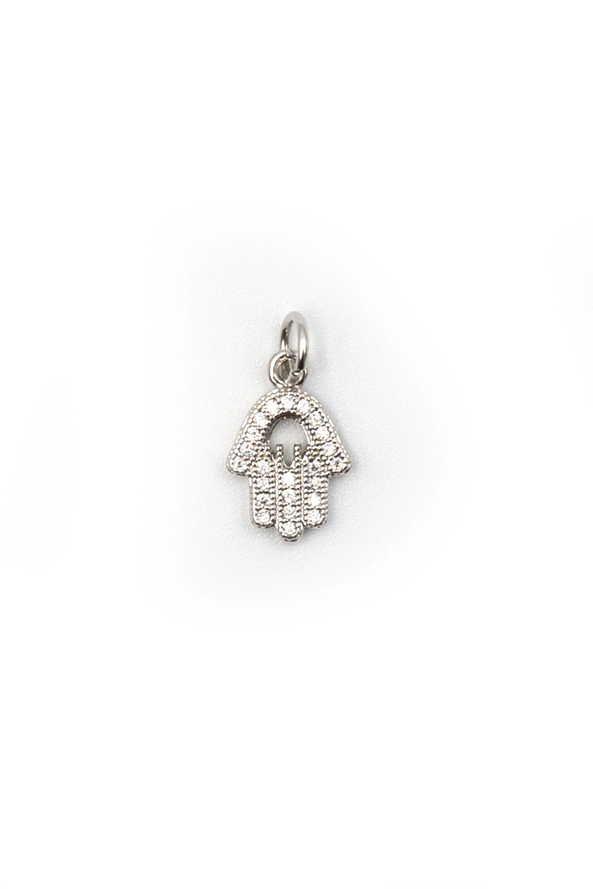 Fatma Ana Eli Xuping Kolye Ucu Gümüş – Zirkon Mıhlama, Alerji Karşıtı, 1.8 cm