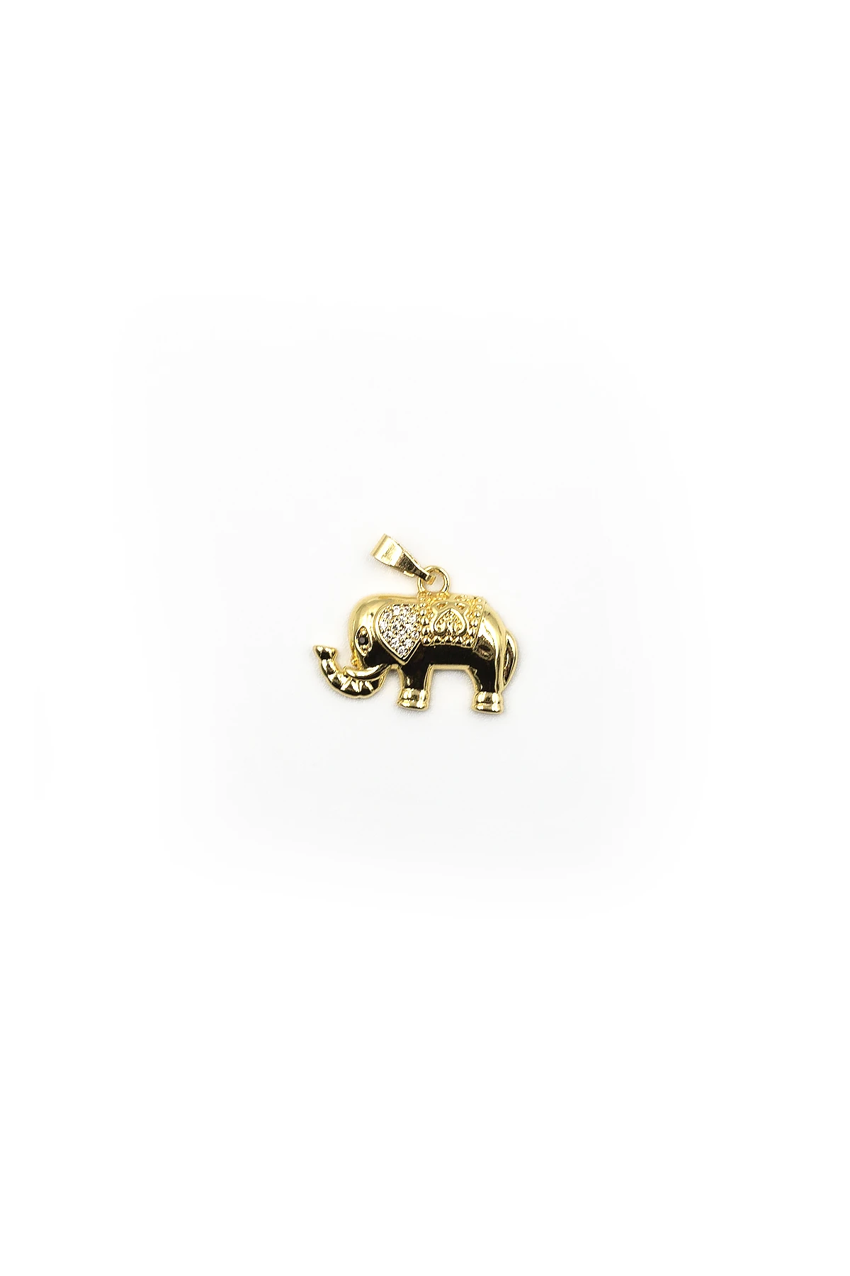 Zirkon Taşlı Fil Model Xuping Kararmaz Kolye Ucu - Gold