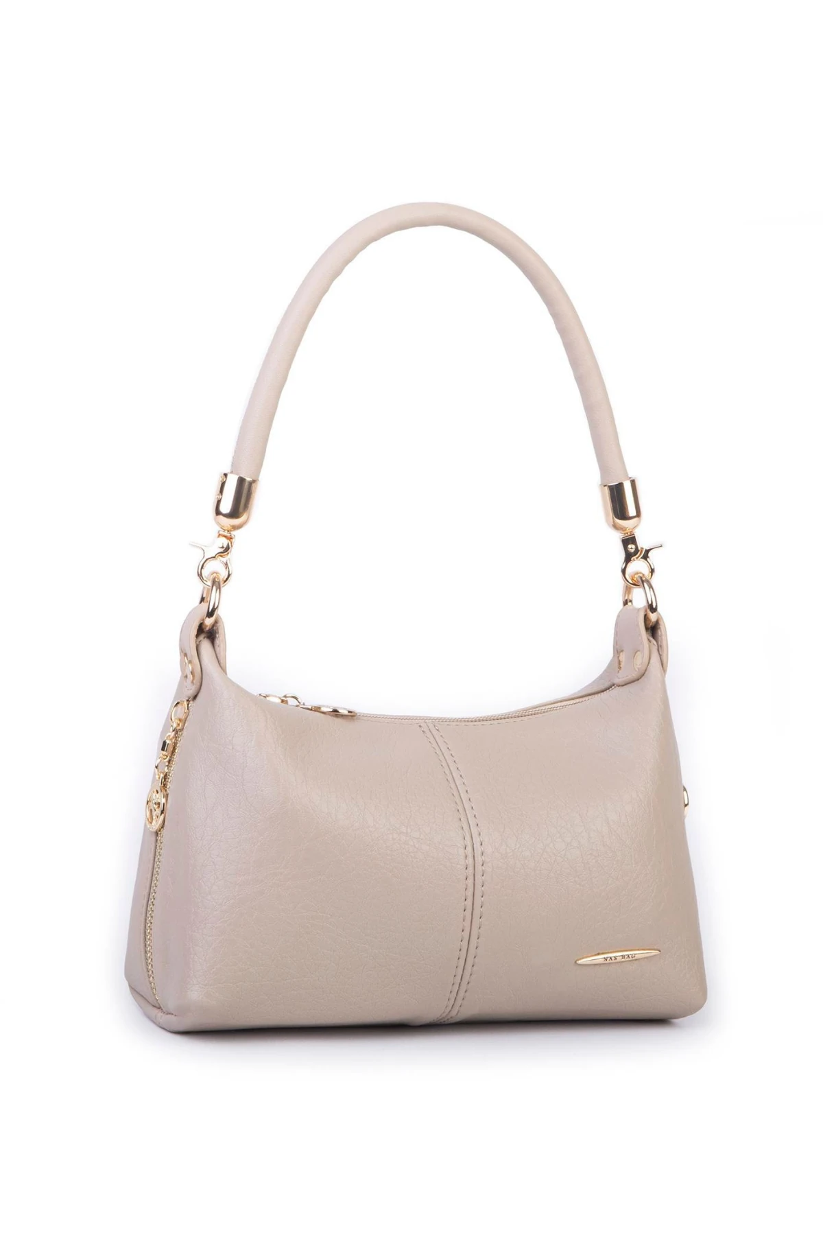 Nas Bag Kadın Mini Omuz ve Çapraz Çanta Örgülü Askılı - Kum Victoria