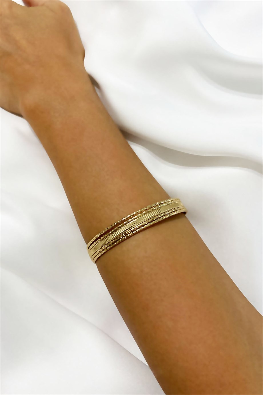 Engraved Gold Cuff Bracelet