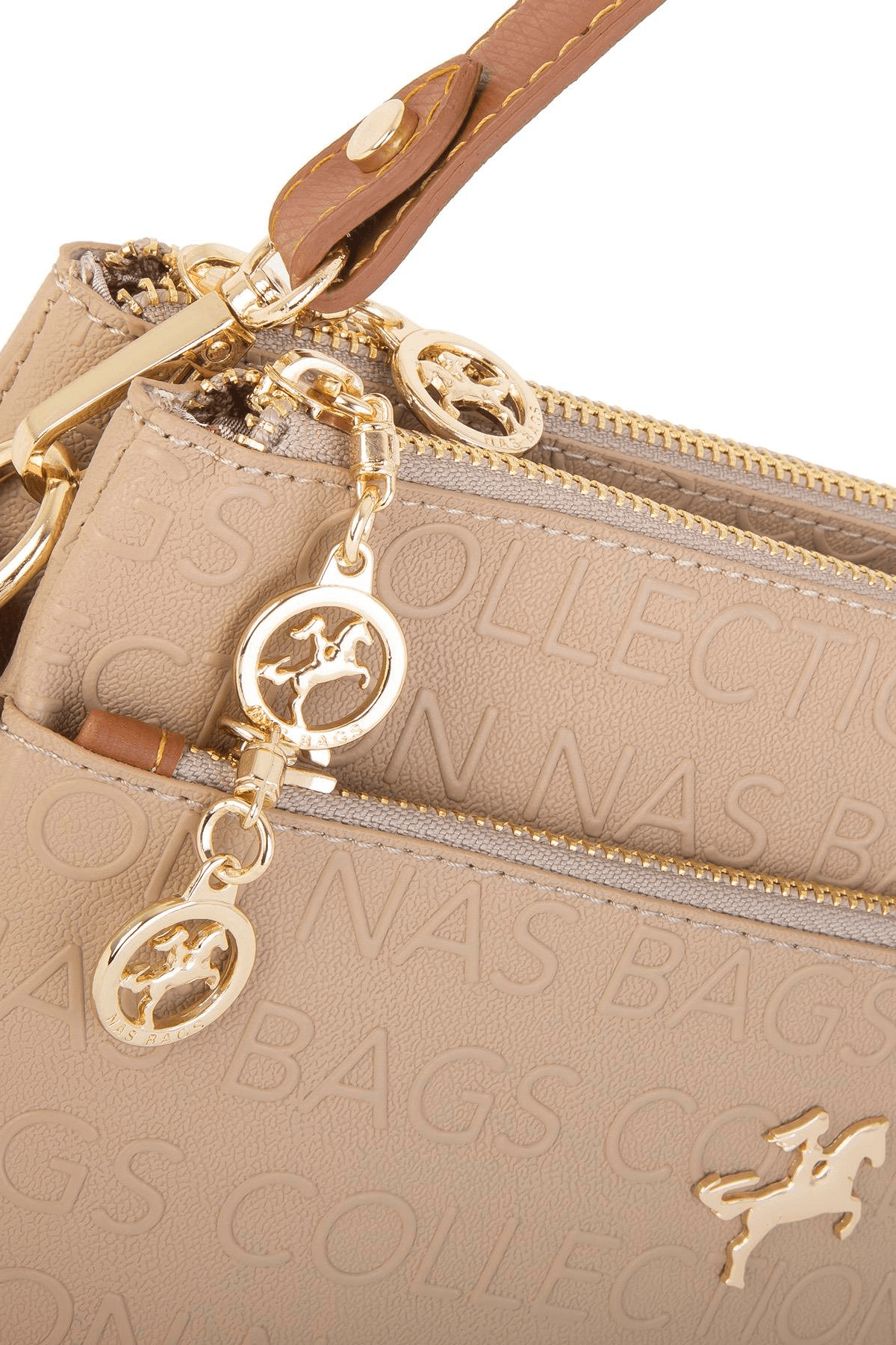 Nas Bag Kadın Askılı Çapraz Çanta - Kum