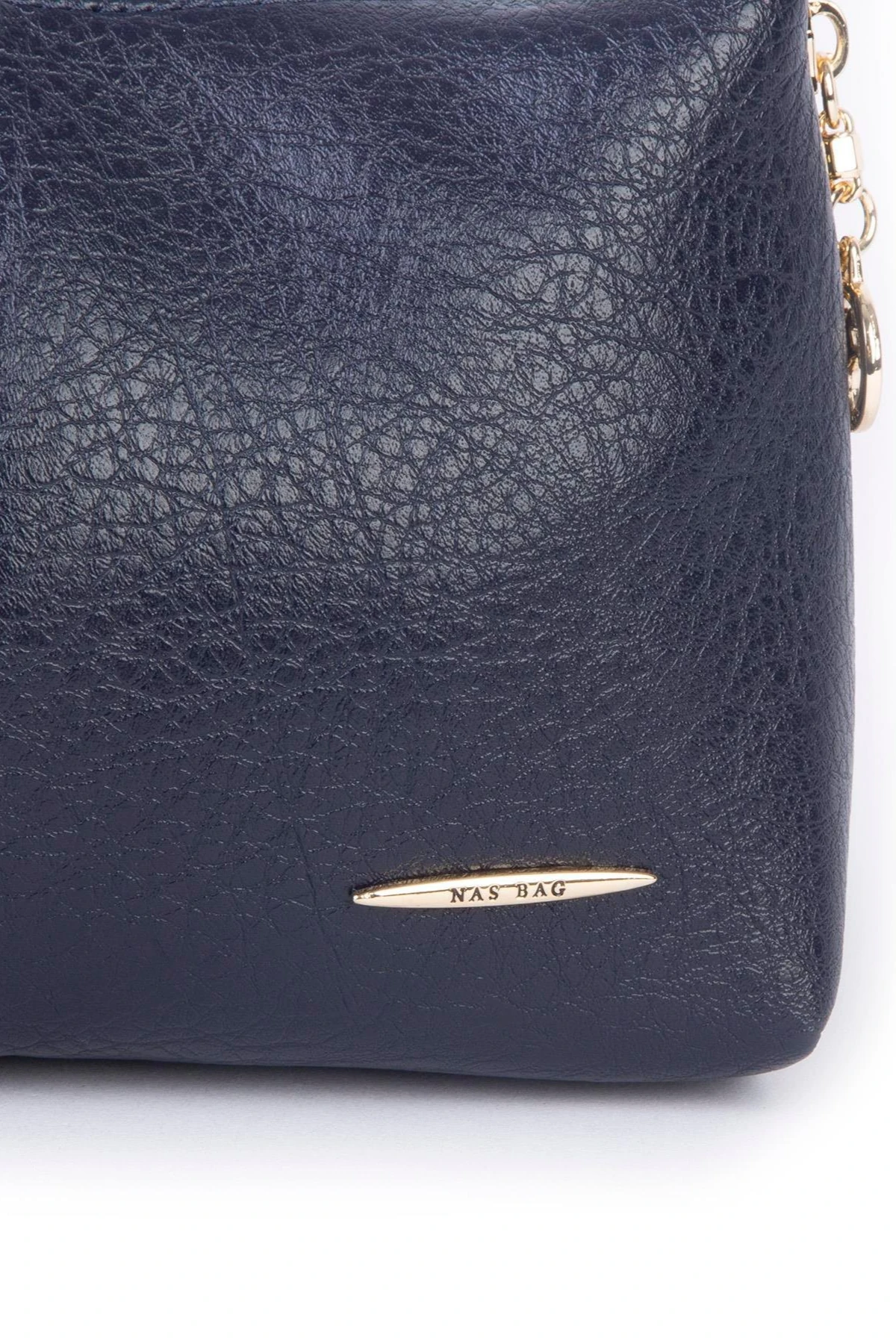 Nas Bag Kadın Mini Omuz ve Çapraz Çanta Örgülü Askılı - Lacivert Victoria