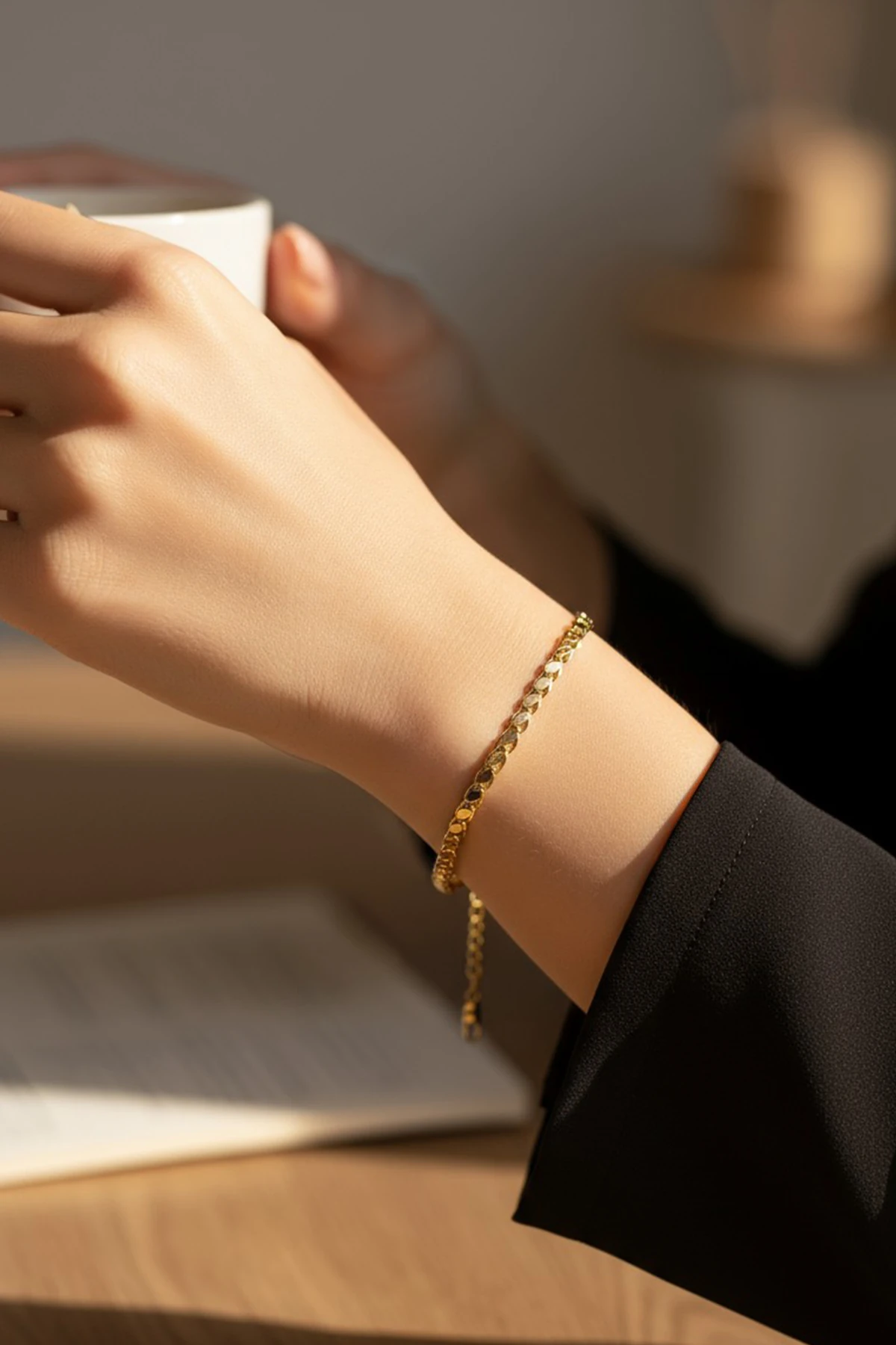 Arpa Zincir Model Xuping Kararmaz Bileklik - Gold