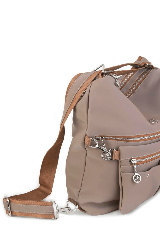 Nas Bag Sırt Çantası ve Omuz Çantası Dönüştürülebilir Tasarımlı - Vizon