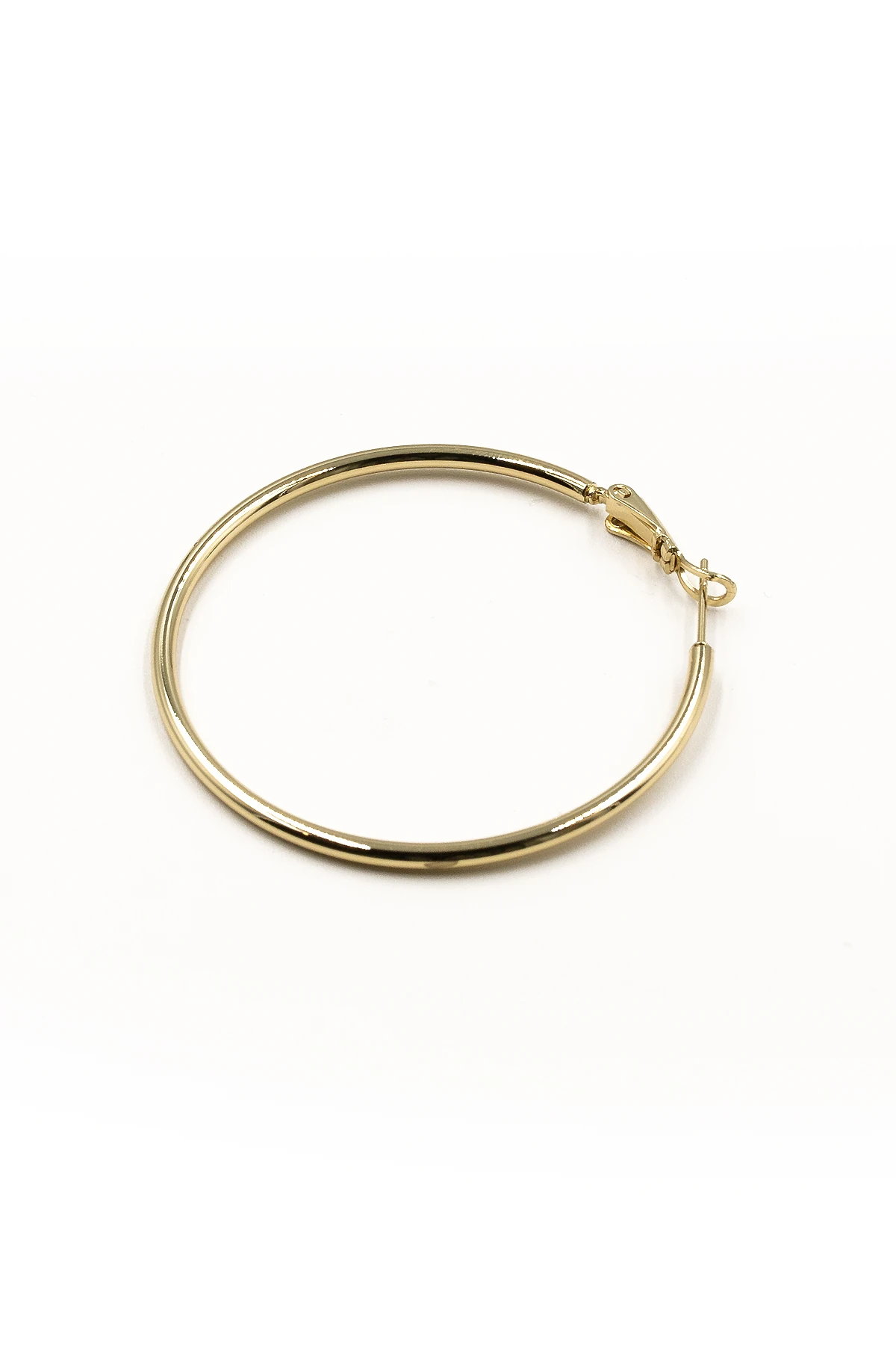 Zarif 4cm Gold Xuping Halka Küpe | Anti Alerjik ve Parlak Tasarım