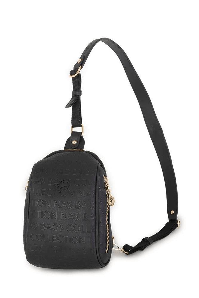 Nas Bag Bel ve Body Bag - Siyah Gofraj
