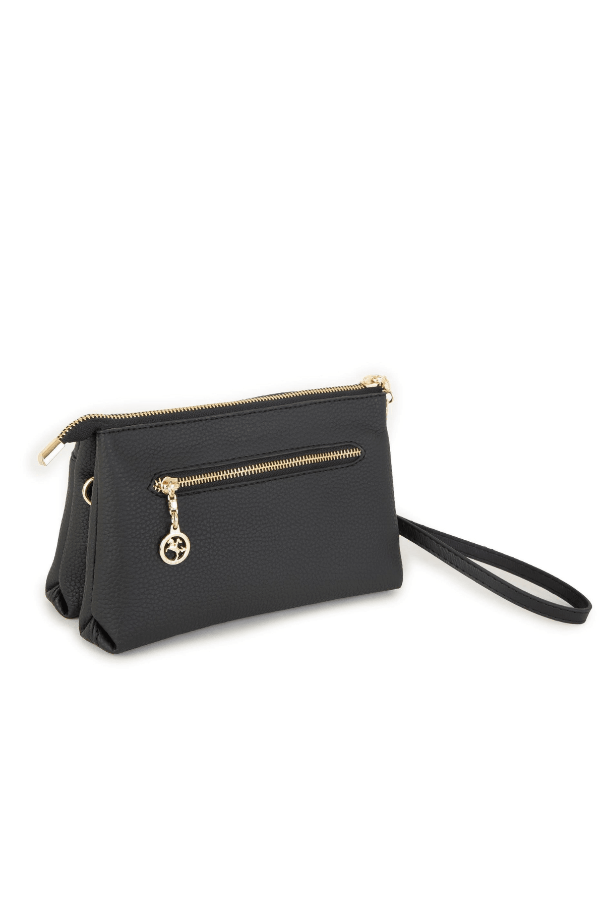 Nas Bag Kadın Çapraz ve Clutch Çanta Bilek ve Çapraz Askılı Siyah Natural (24x15 cm)