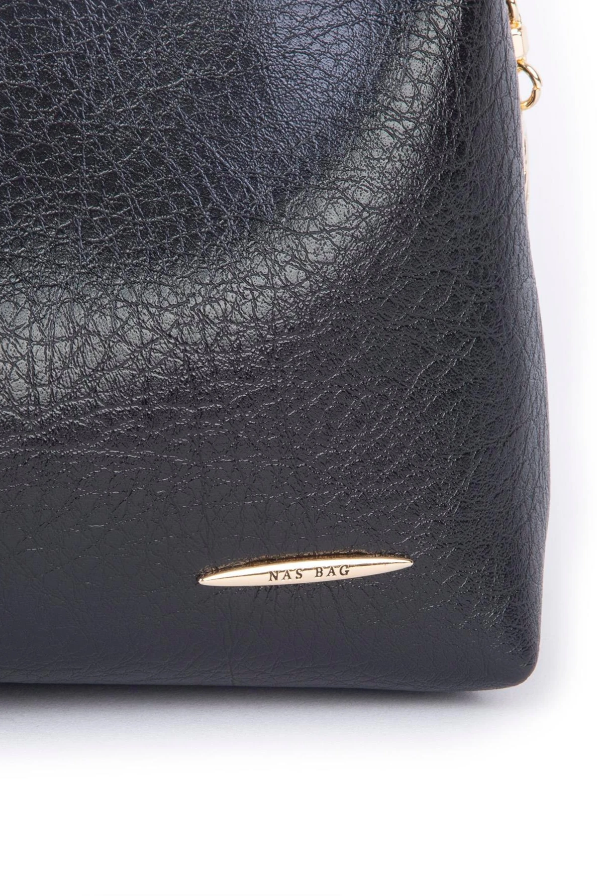 Nas Bag Kadın Mini Omuz ve Çapraz Çanta Örgülü Askılı - Siyah Victoria